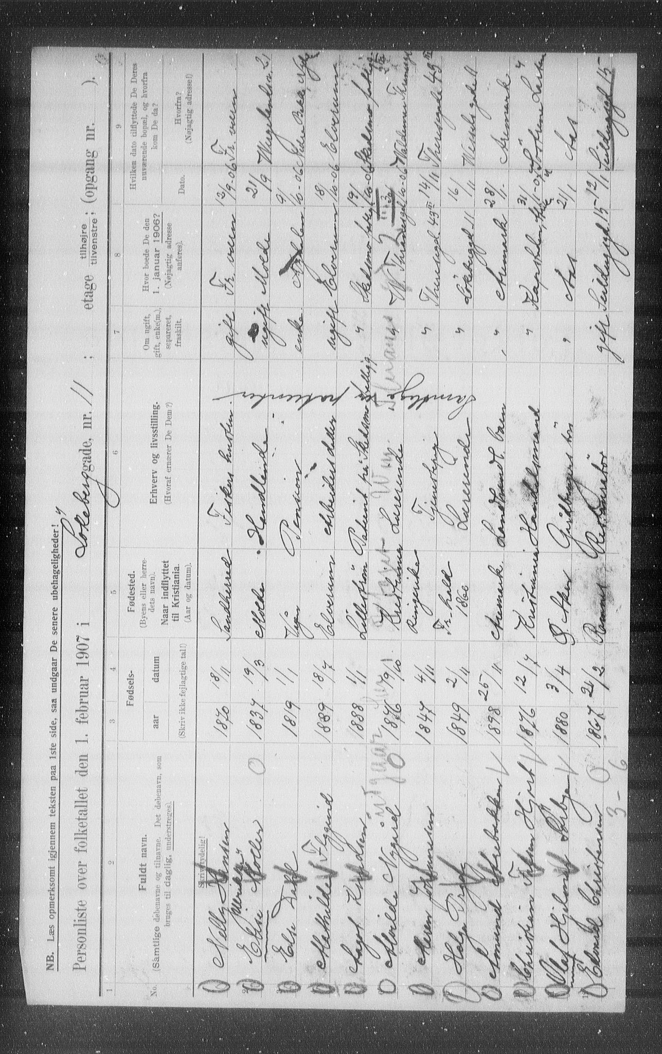 OBA, Municipal Census 1907 for Kristiania, 1907, p. 29971