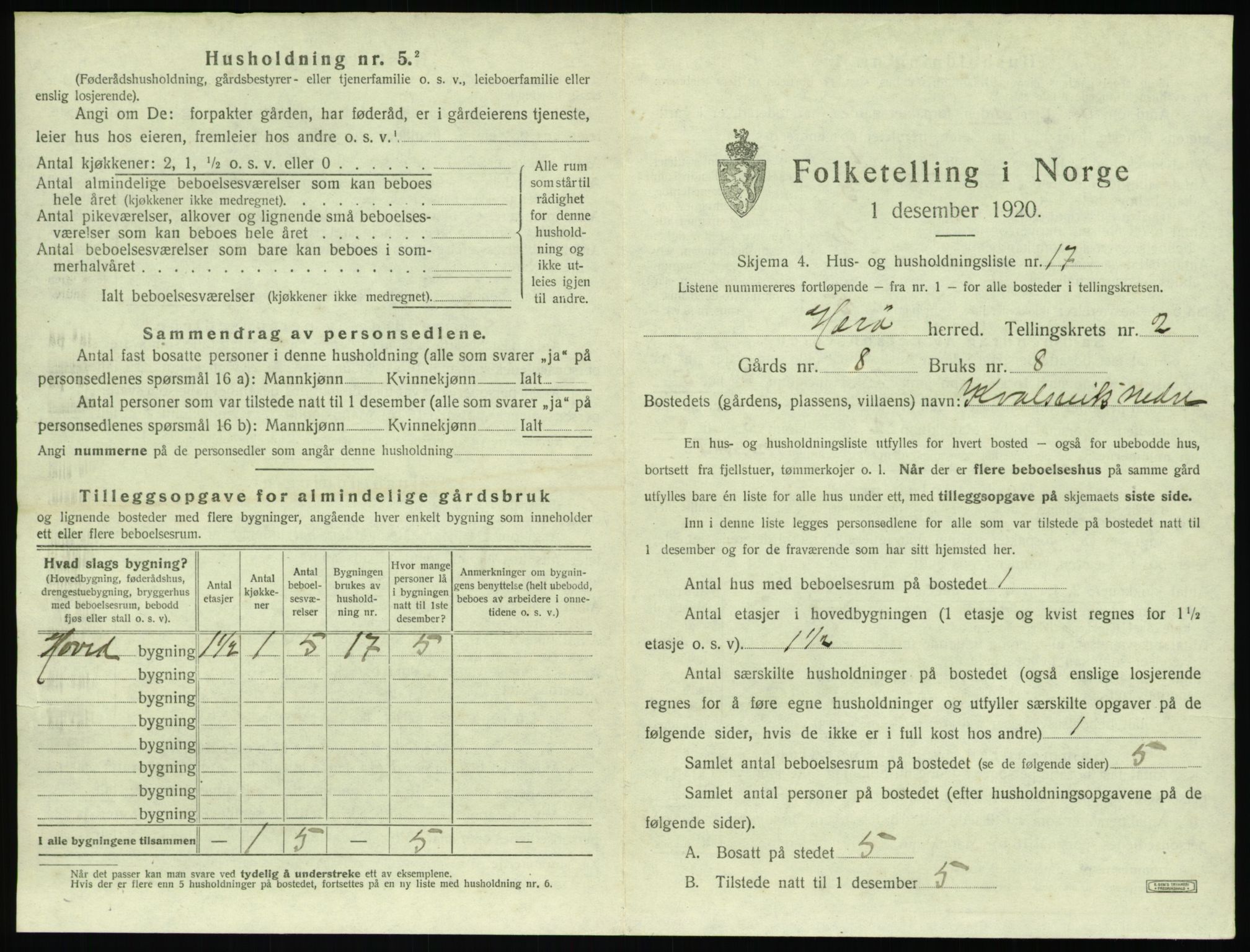 SAT, 1920 census for Herøy (MR), 1920, p. 177