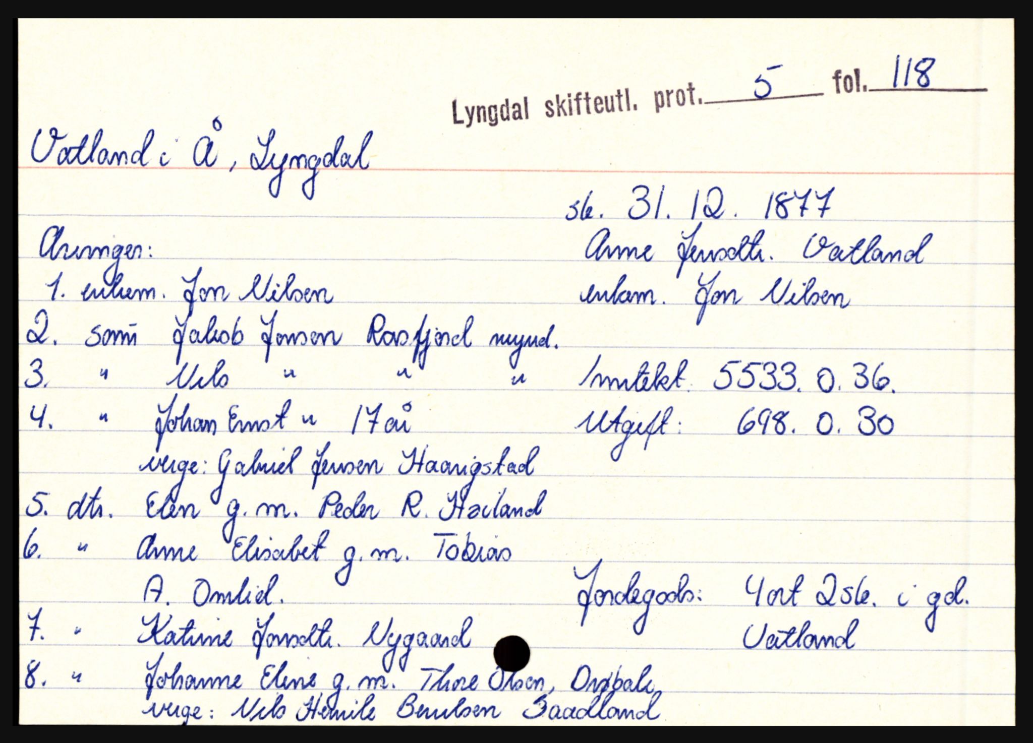 Lyngdal sorenskriveri, AV/SAK-1221-0004/H, p. 12313
