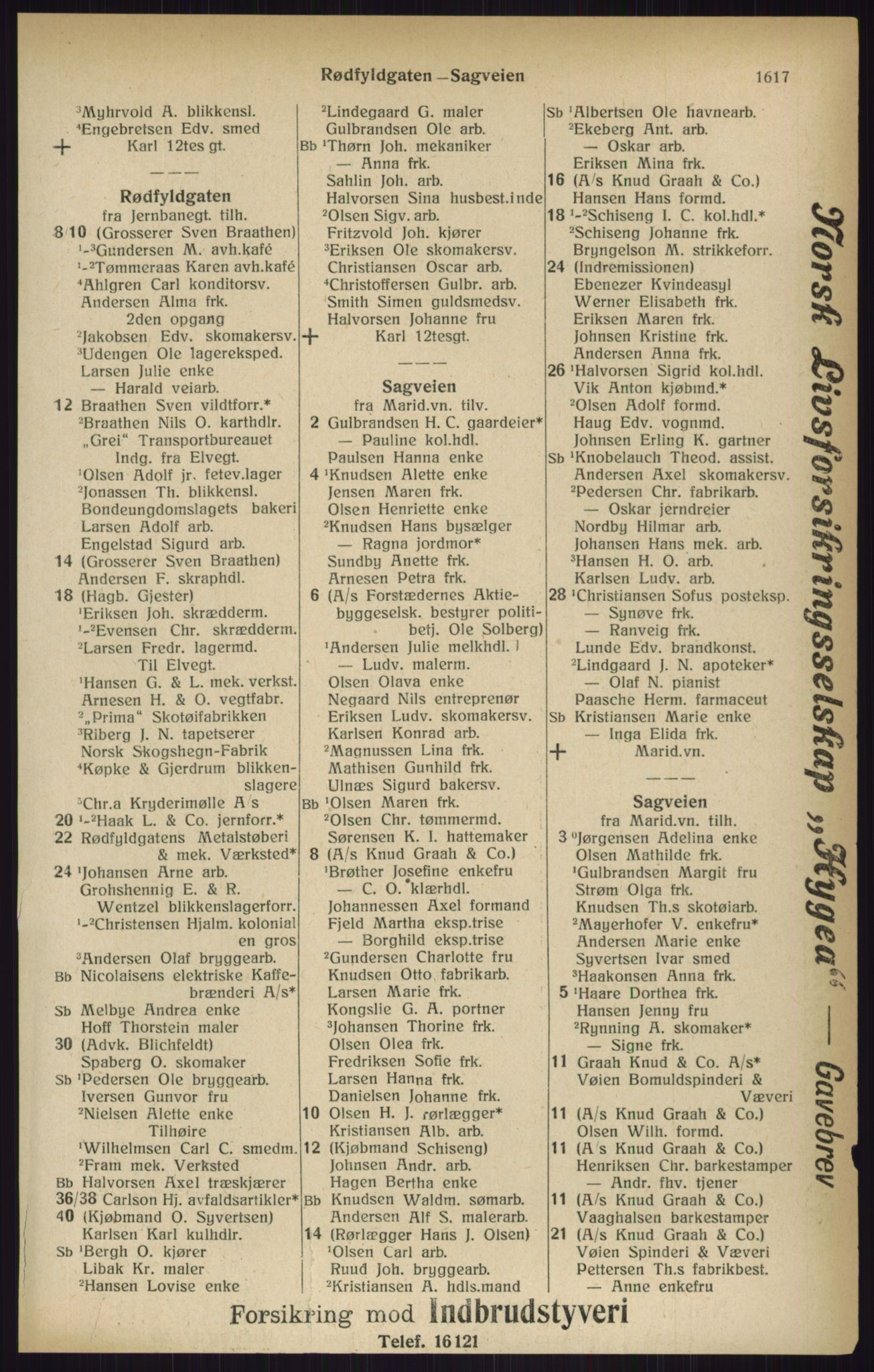 Kristiania/Oslo adressebok, PUBL/-, 1916, p. 1617