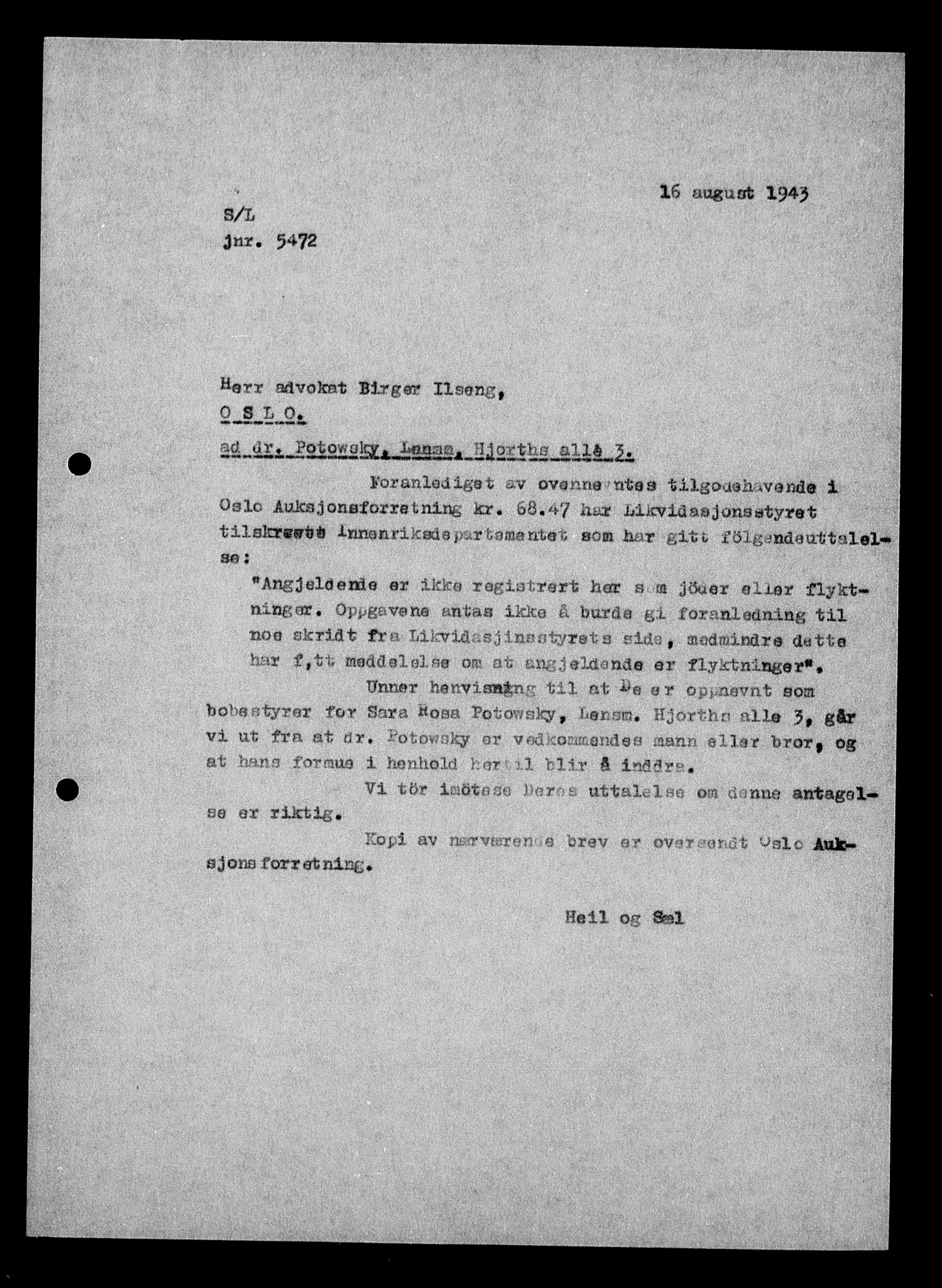 Justisdepartementet, Tilbakeføringskontoret for inndratte formuer, AV/RA-S-1564/H/Hc/Hcc/L0970: --, 1945-1947, p. 579