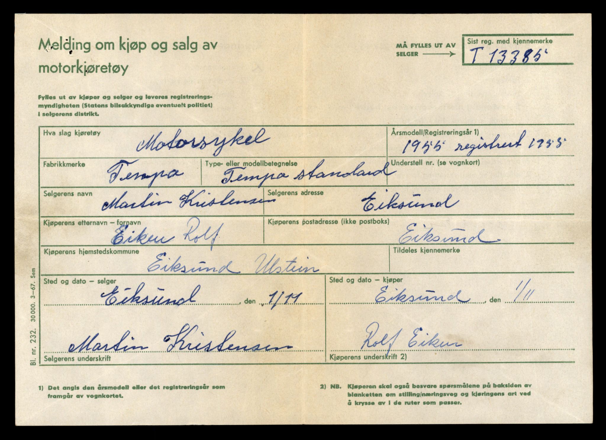 Møre og Romsdal vegkontor - Ålesund trafikkstasjon, AV/SAT-A-4099/F/Fe/L0039: Registreringskort for kjøretøy T 13361 - T 13530, 1927-1998, p. 397