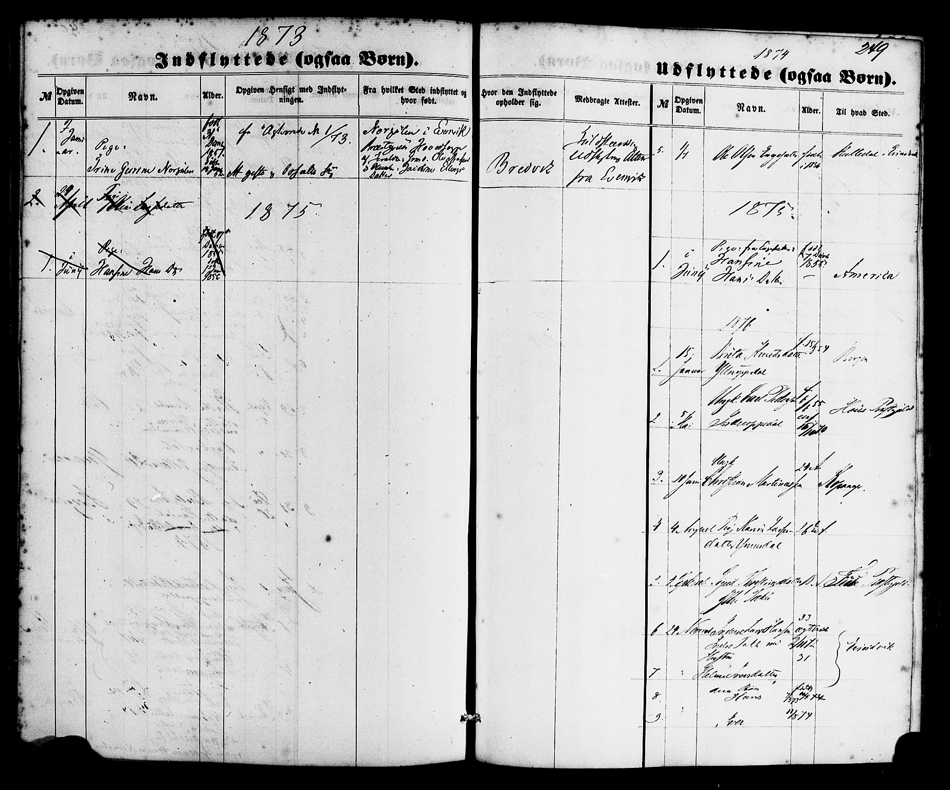 Gulen sokneprestembete, AV/SAB-A-80201/H/Haa/Haac/L0001: Parish register (official) no. C 1, 1859-1881, p. 249