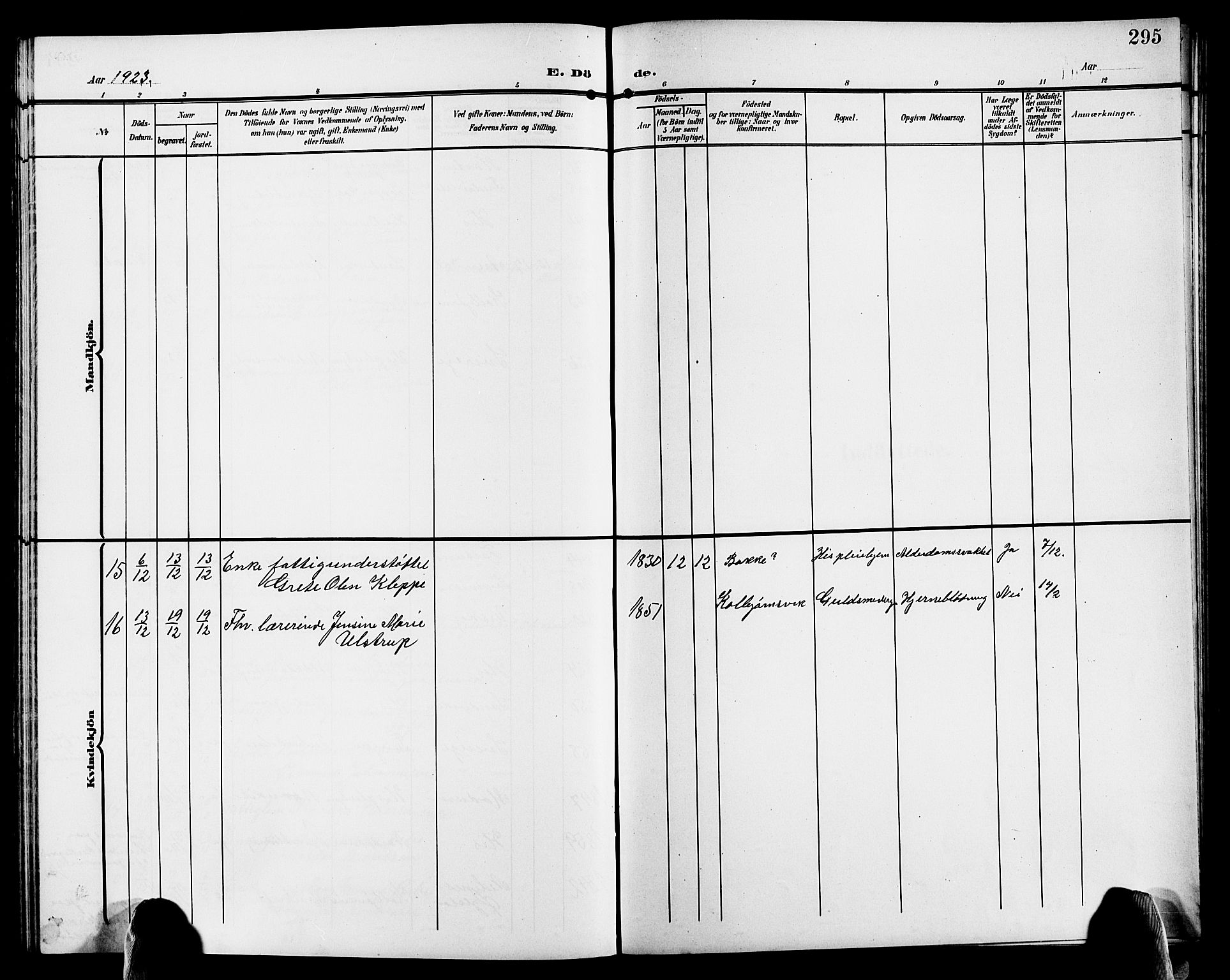 Hisøy sokneprestkontor, AV/SAK-1111-0020/F/Fb/L0004: Parish register (copy) no. B 4, 1905-1923, p. 295