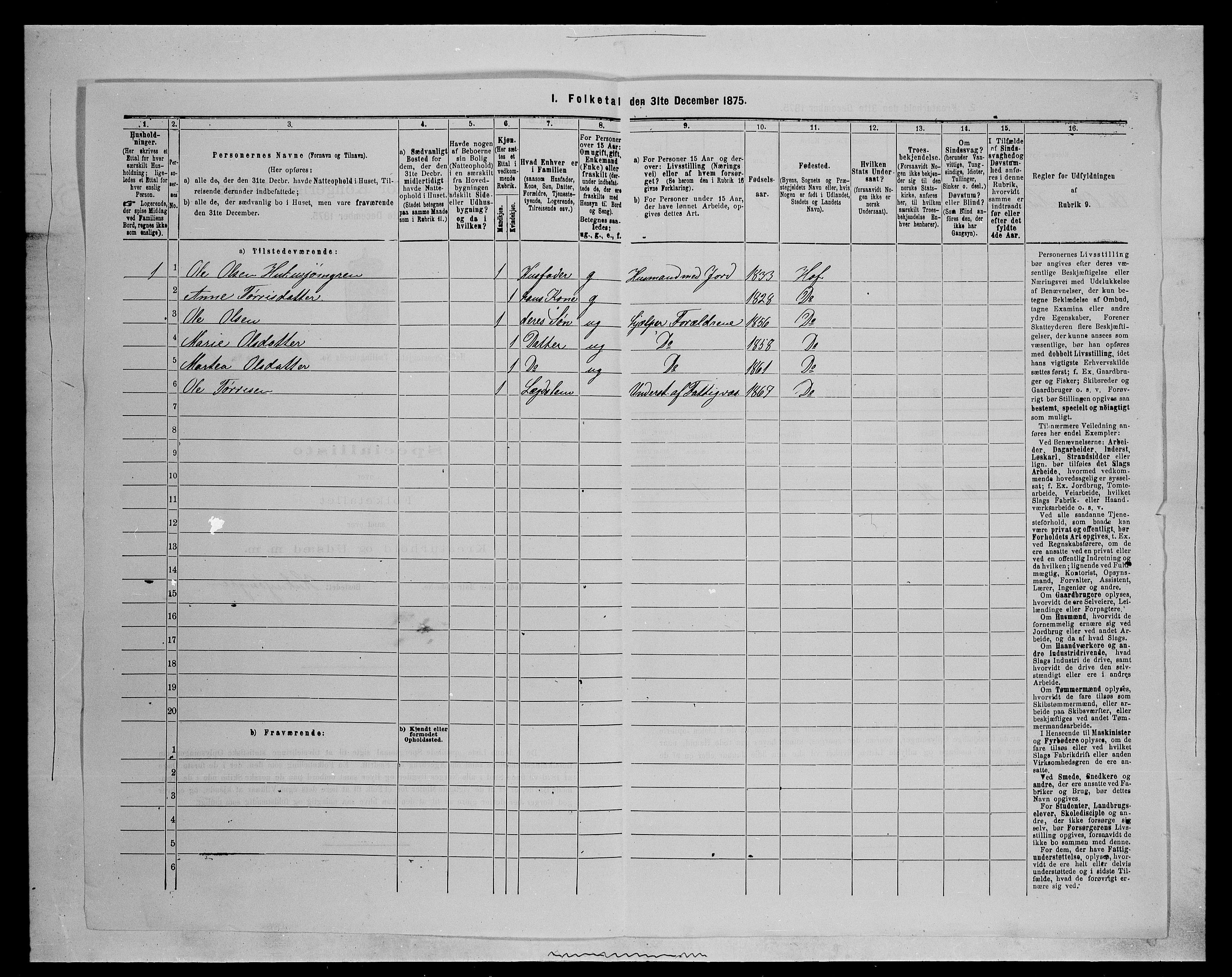 SAH, 1875 census for 0424P Hof, 1875, p. 182