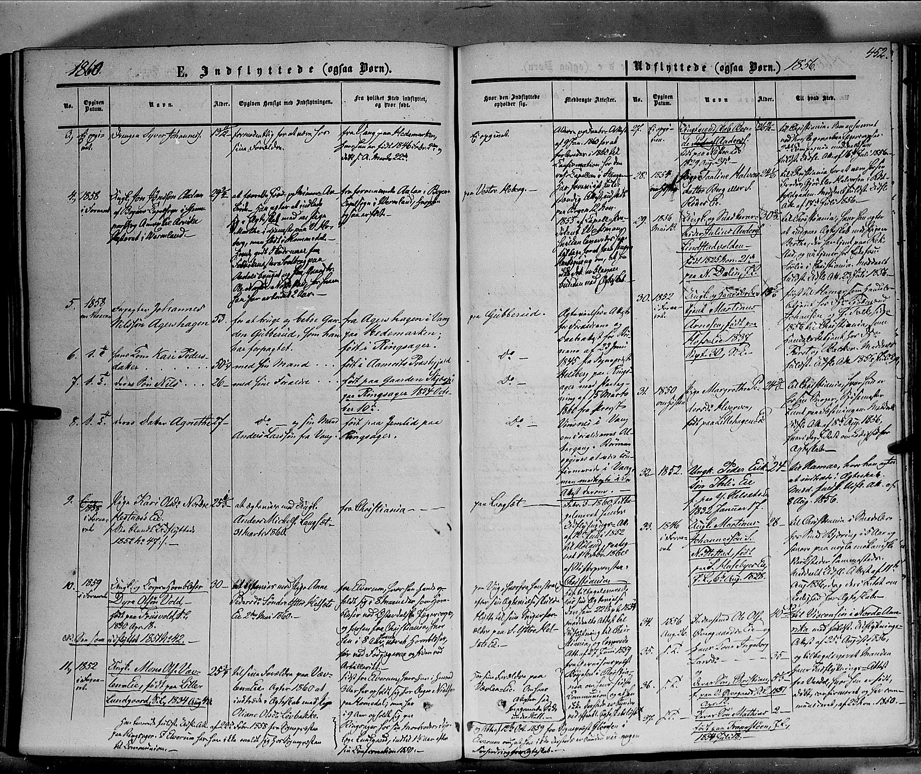 Stange prestekontor, AV/SAH-PREST-002/K/L0012: Parish register (official) no. 12, 1852-1862, p. 452