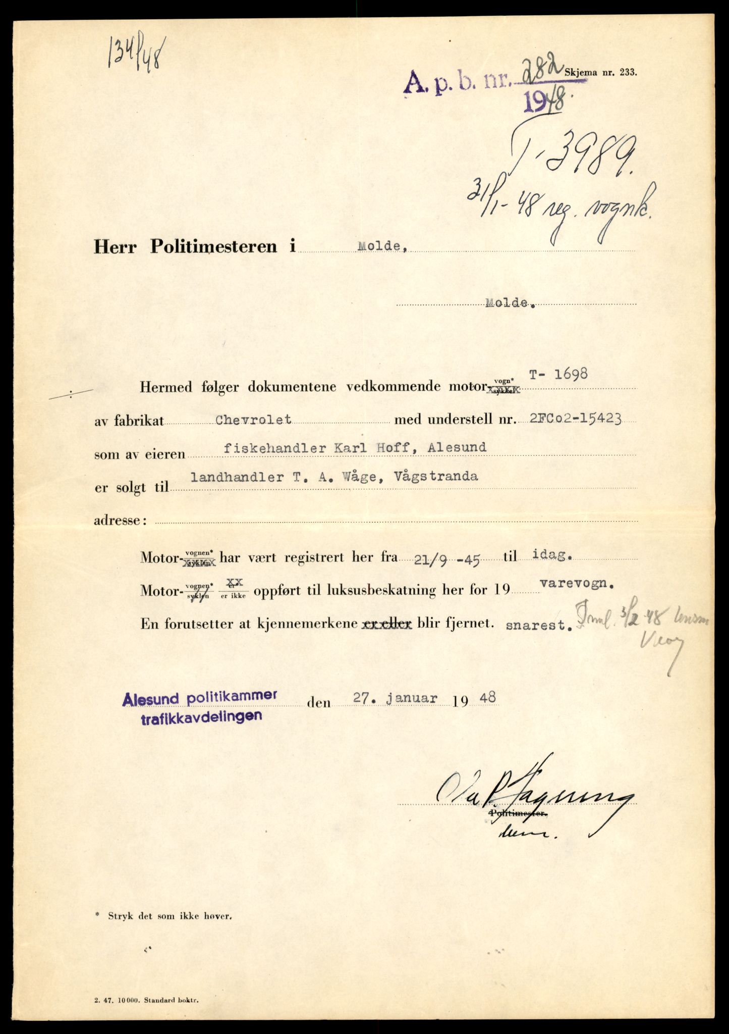 Møre og Romsdal vegkontor - Ålesund trafikkstasjon, AV/SAT-A-4099/F/Fe/L0045: Registreringskort for kjøretøy T 14320 - T 14444, 1927-1998, p. 2063