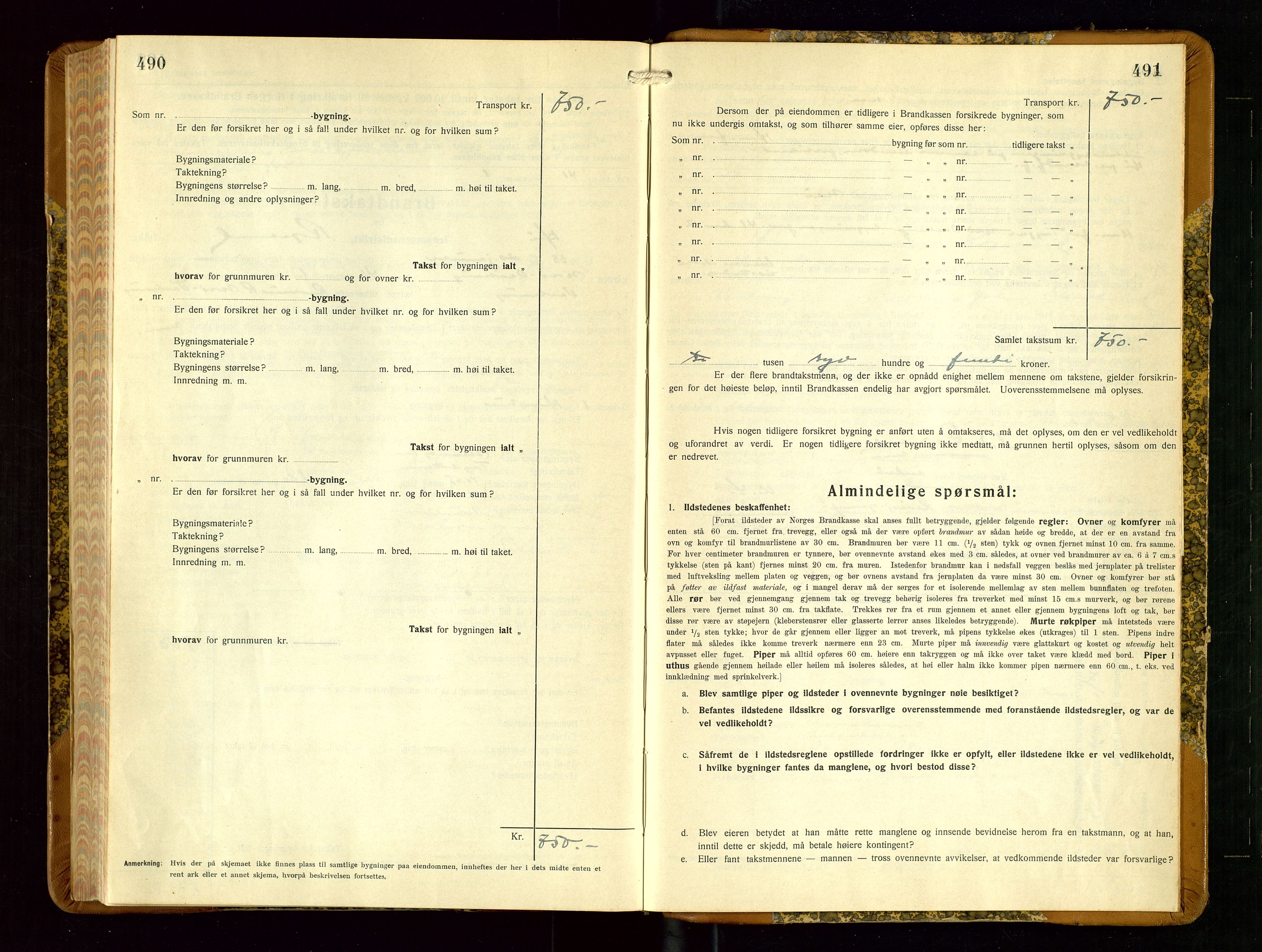 Hå lensmannskontor, AV/SAST-A-100456/Goa/L0006: Takstprotokoll (skjema), 1932-1938, p. 490-491