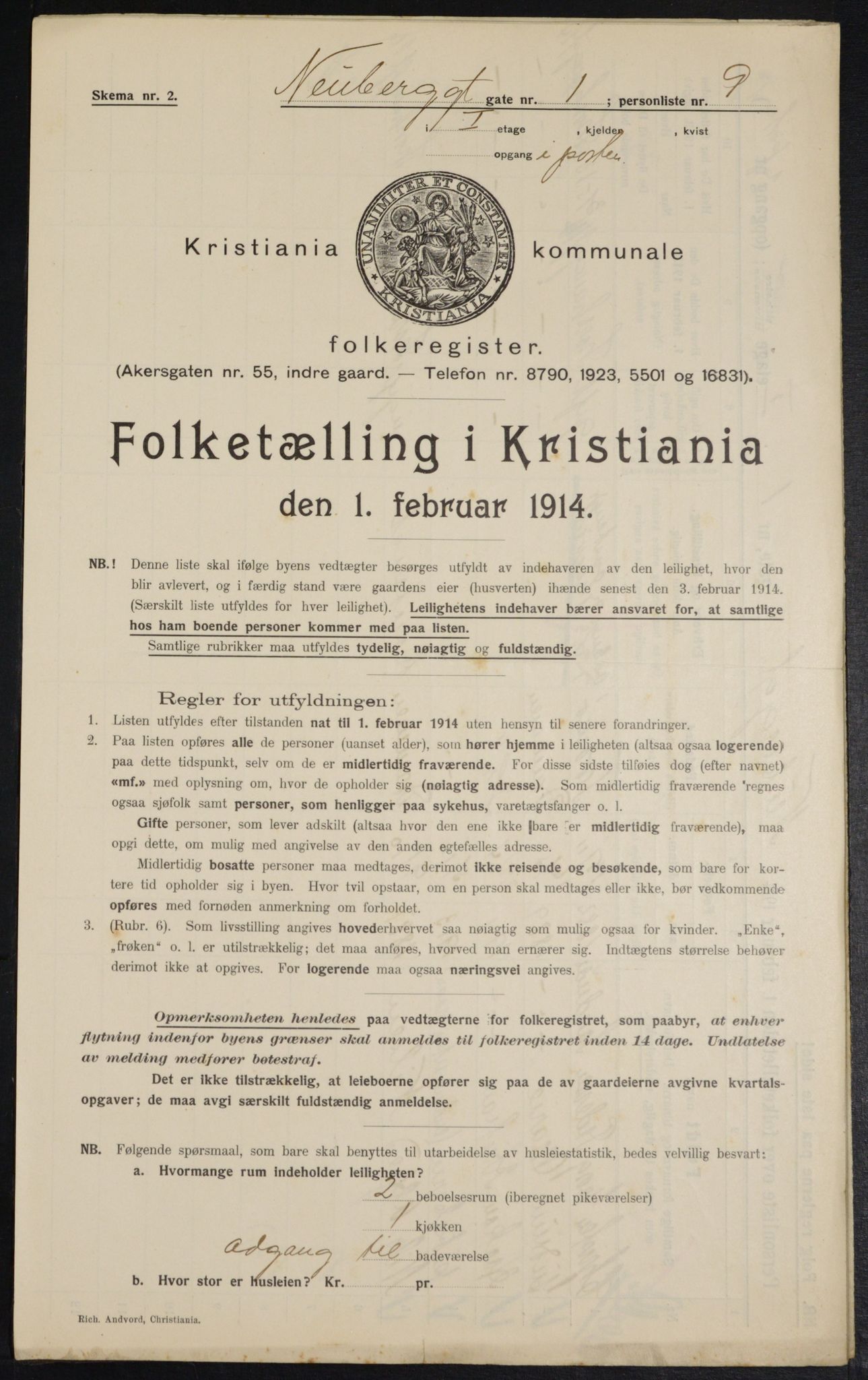 OBA, Municipal Census 1914 for Kristiania, 1914, p. 69638