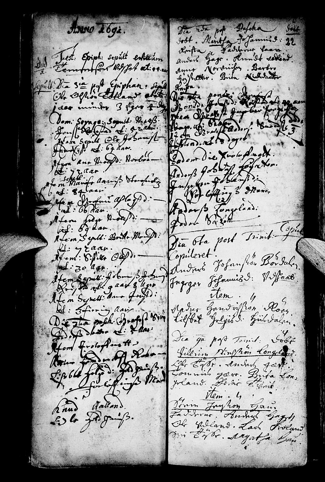 Os sokneprestembete, SAB/A-99929: Parish register (official) no. A 4, 1669-1760, p. 22