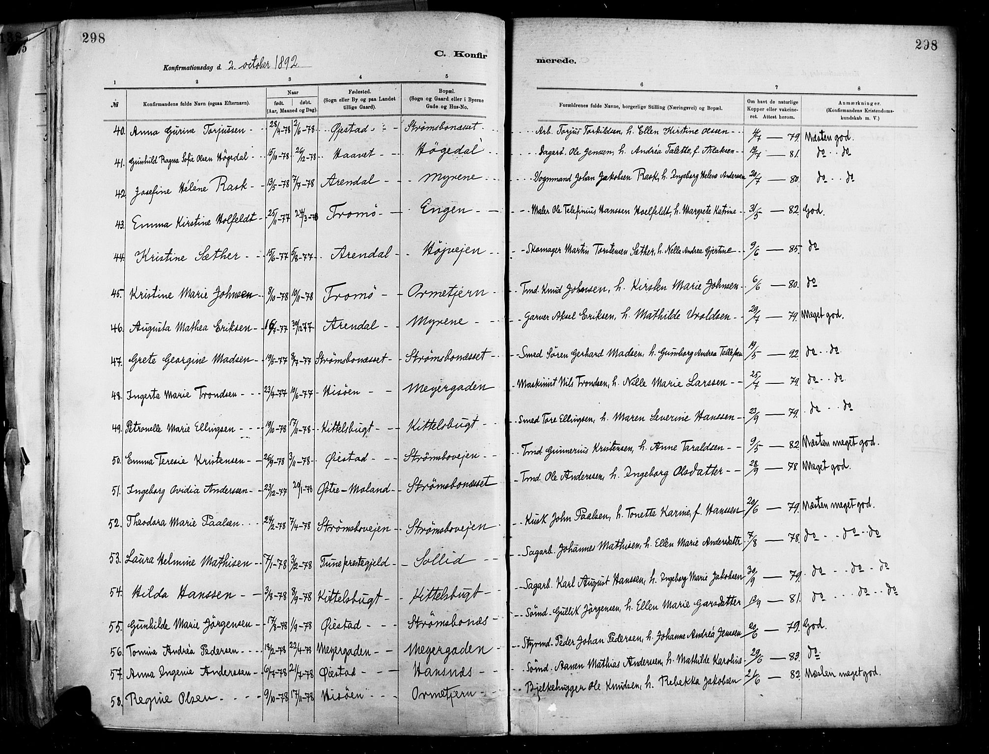 Barbu sokneprestkontor, SAK/1111-0003/F/Fa/L0002: Parish register (official) no. A 2, 1883-1898, p. 298