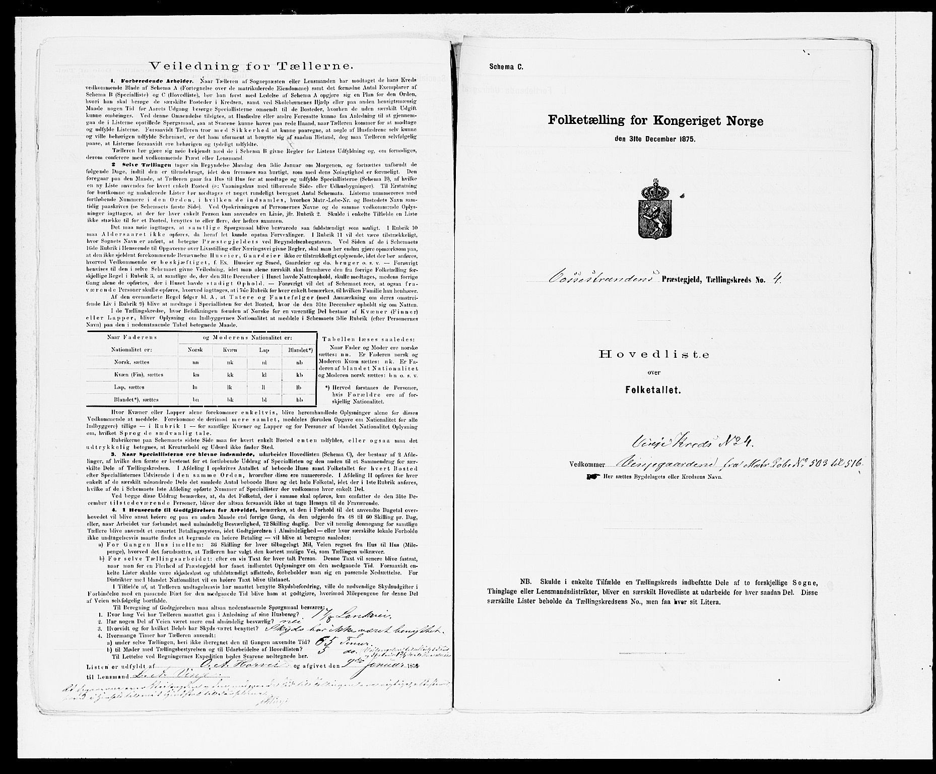 SAB, 1875 census for 1236P Vossestrand, 1875, p. 8