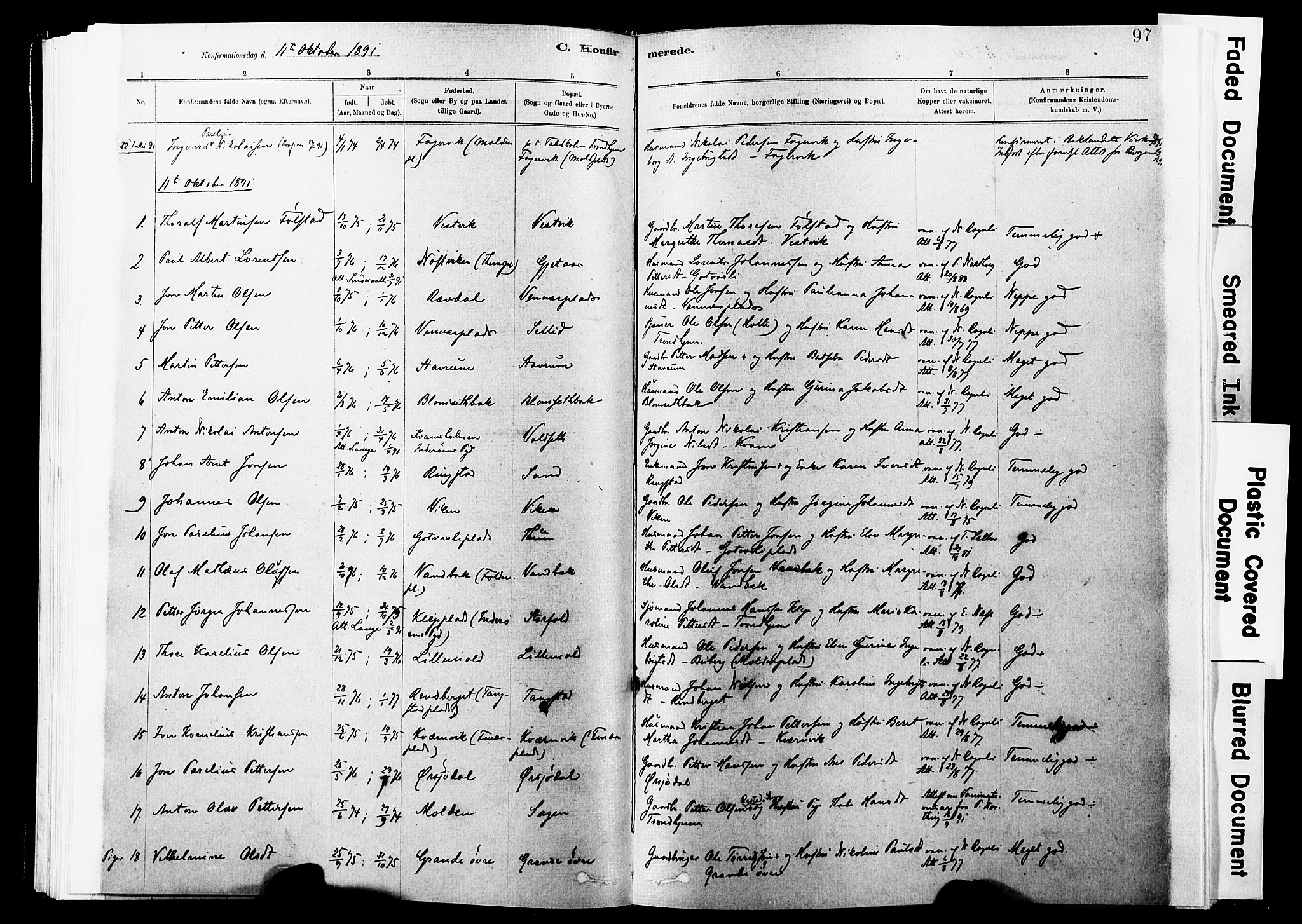 Ministerialprotokoller, klokkerbøker og fødselsregistre - Nord-Trøndelag, SAT/A-1458/744/L0420: Parish register (official) no. 744A04, 1882-1904, p. 97