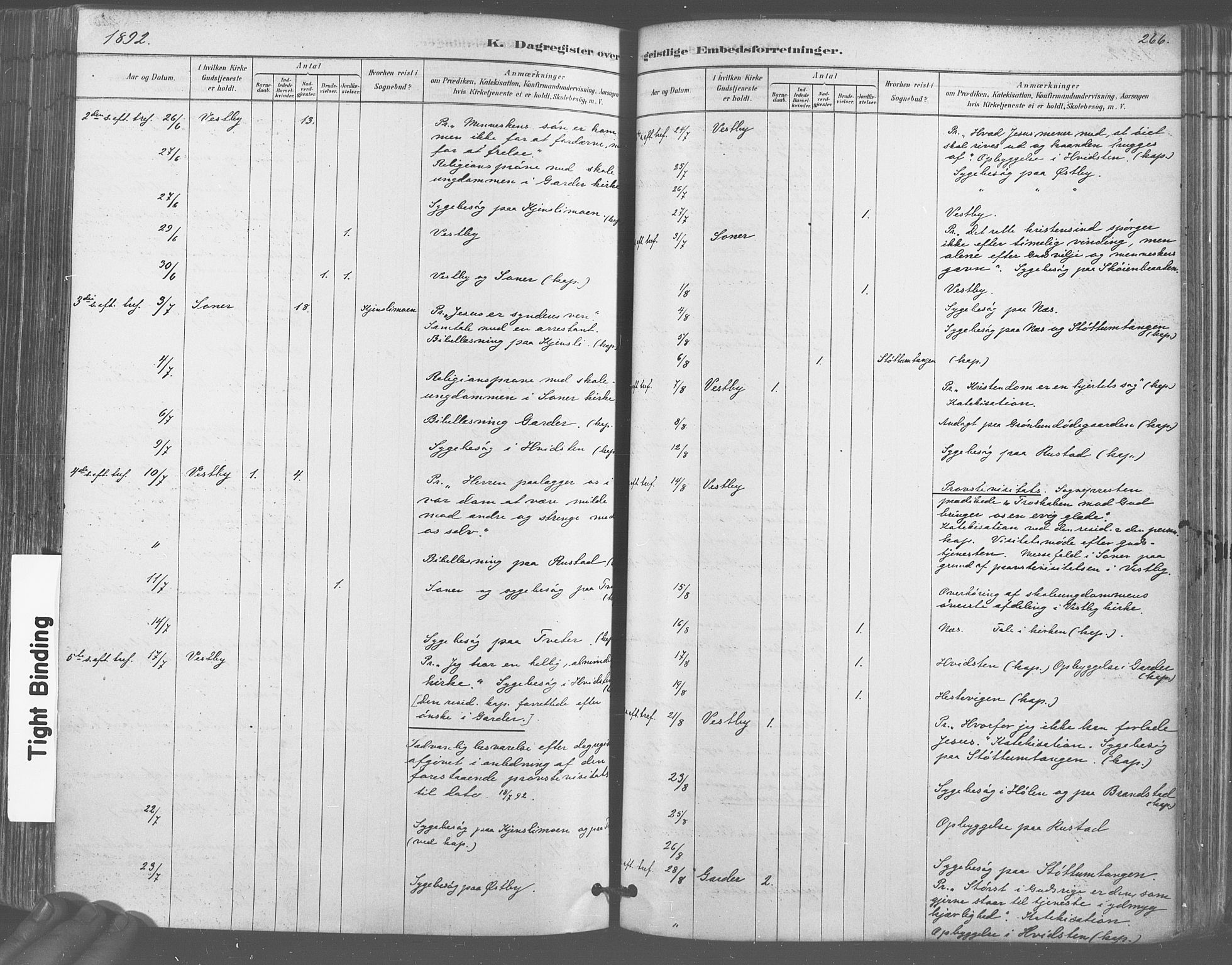 Vestby prestekontor Kirkebøker, AV/SAO-A-10893/F/Fa/L0009: Parish register (official) no. I 9, 1878-1900, p. 266