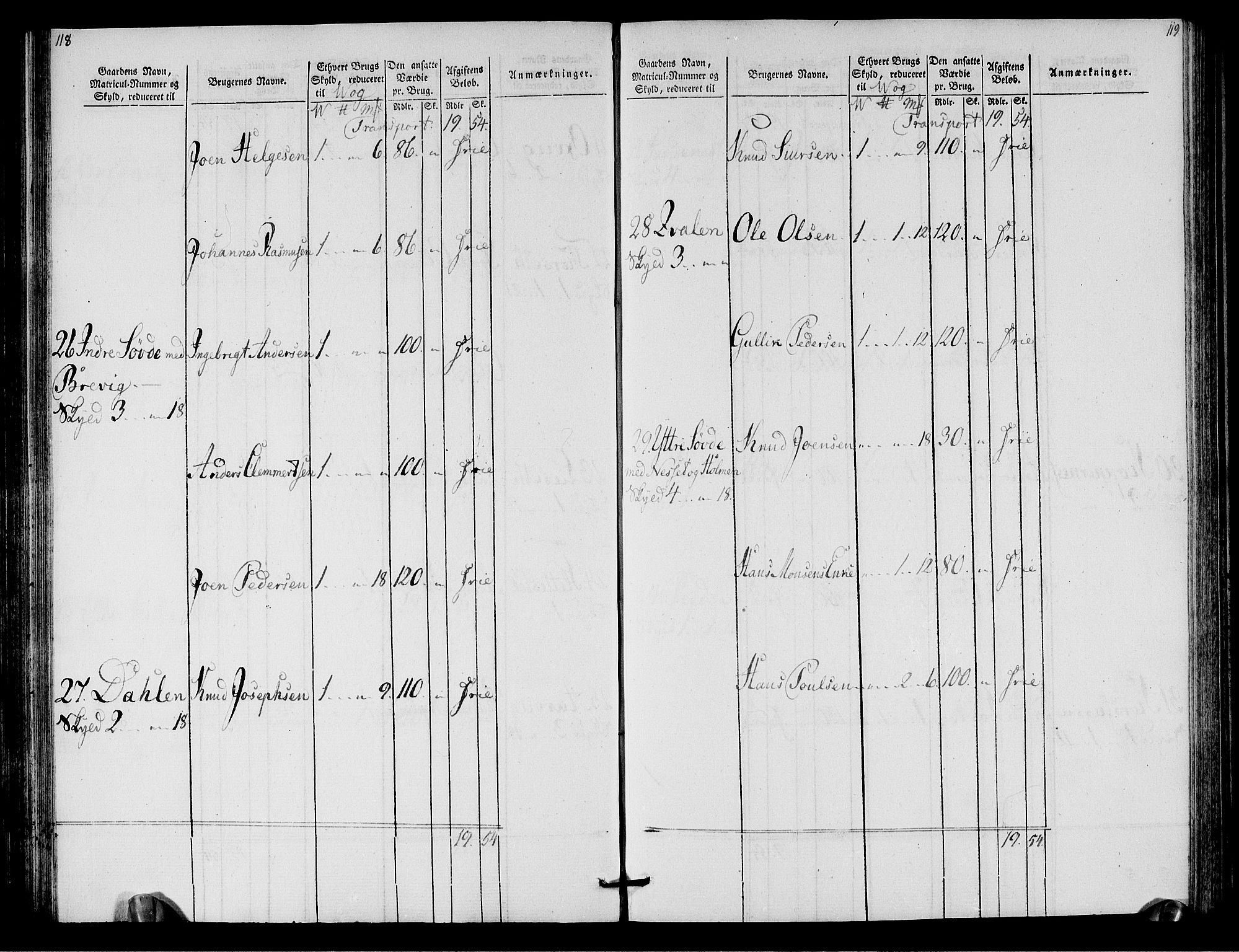 Rentekammeret inntil 1814, Realistisk ordnet avdeling, AV/RA-EA-4070/N/Ne/Nea/L0125b: Sunnmøre fogderi. Oppebørselsregister for fogderiets søndre del, 1803, p. 61