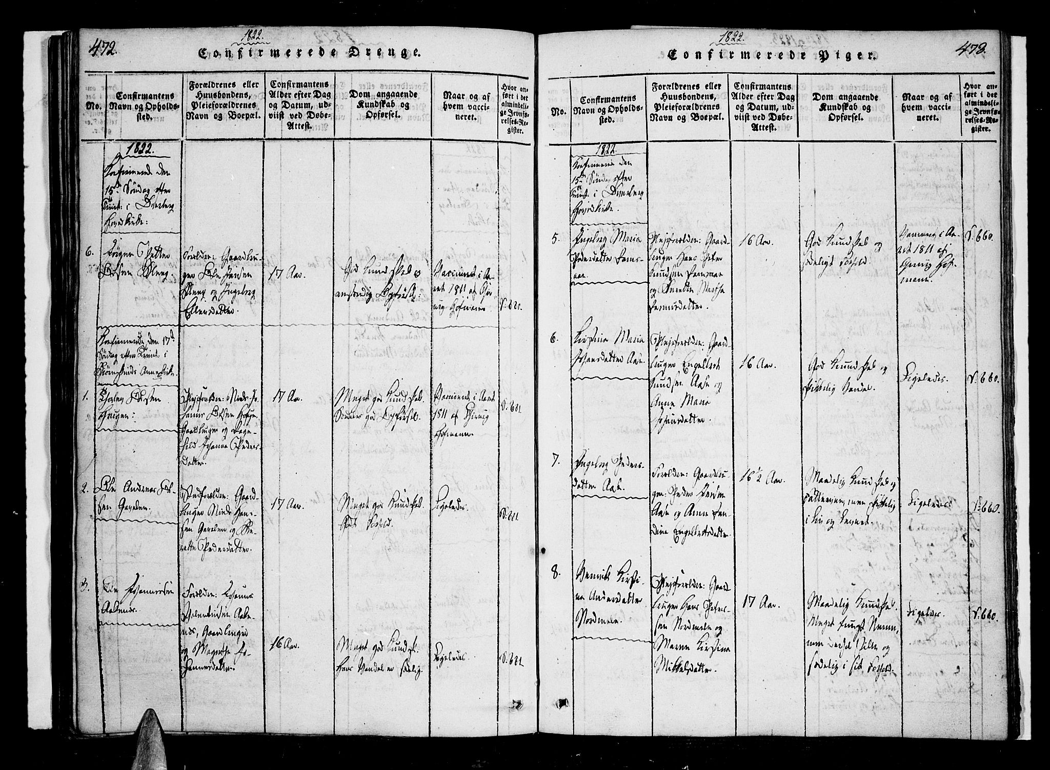 Ministerialprotokoller, klokkerbøker og fødselsregistre - Nordland, SAT/A-1459/897/L1395: Parish register (official) no. 897A03, 1820-1841, p. 472-473