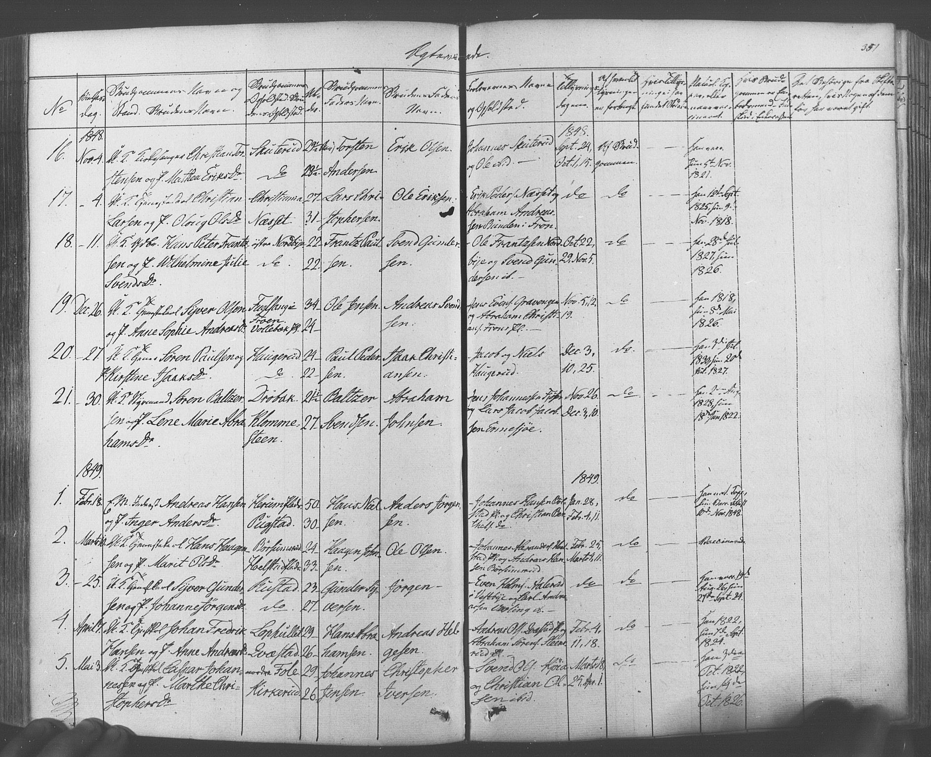Ås prestekontor Kirkebøker, SAO/A-10894/F/Fa/L0006: Parish register (official) no. I 6, 1841-1853, p. 350-351