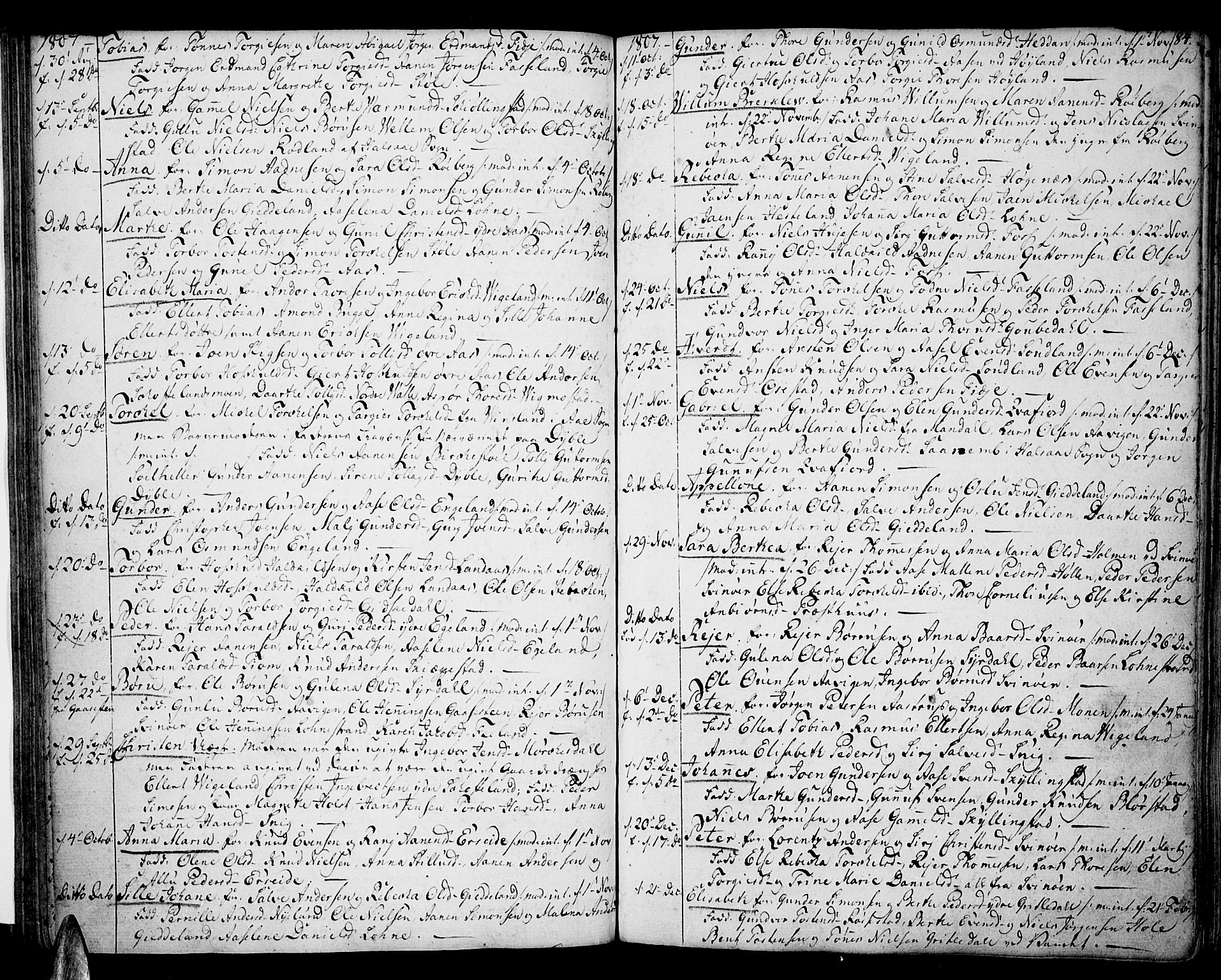 Sør-Audnedal sokneprestkontor, AV/SAK-1111-0039/F/Fa/Fab/L0002: Parish register (official) no. A 2 /1, 1766-1815, p. 84