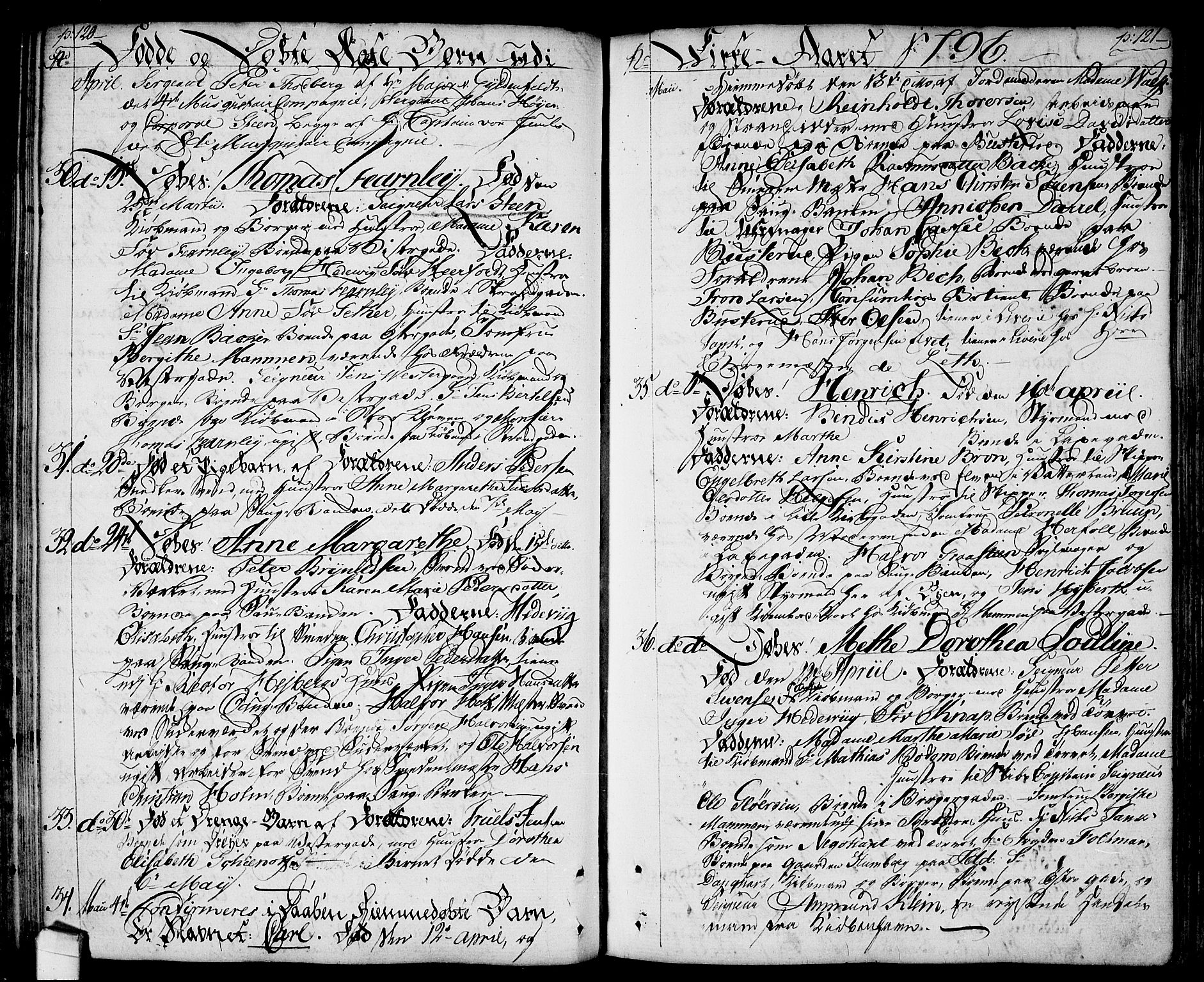 Halden prestekontor Kirkebøker, SAO/A-10909/F/Fa/L0002: Parish register (official) no. I 2, 1792-1812, p. 120-121