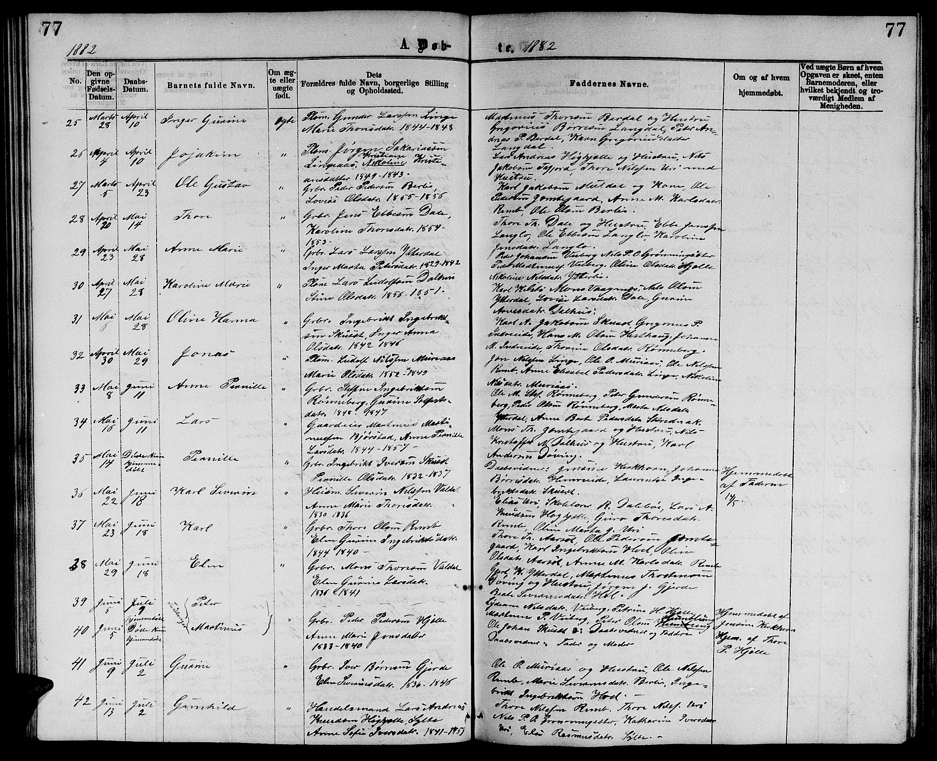 Ministerialprotokoller, klokkerbøker og fødselsregistre - Møre og Romsdal, AV/SAT-A-1454/519/L0262: Parish register (copy) no. 519C03, 1866-1884, p. 77