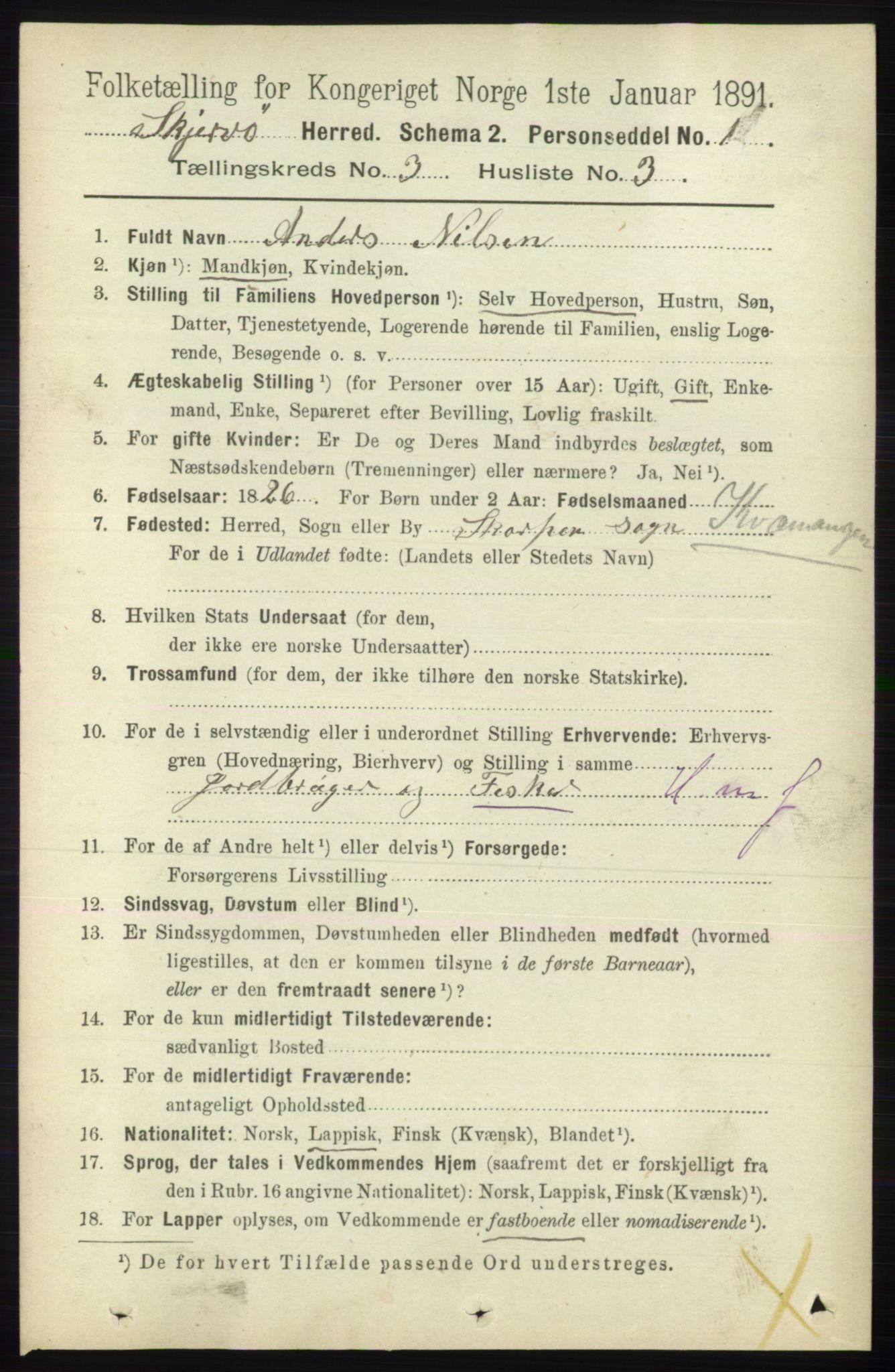 RA, 1891 census for 1941 Skjervøy, 1891, p. 1863