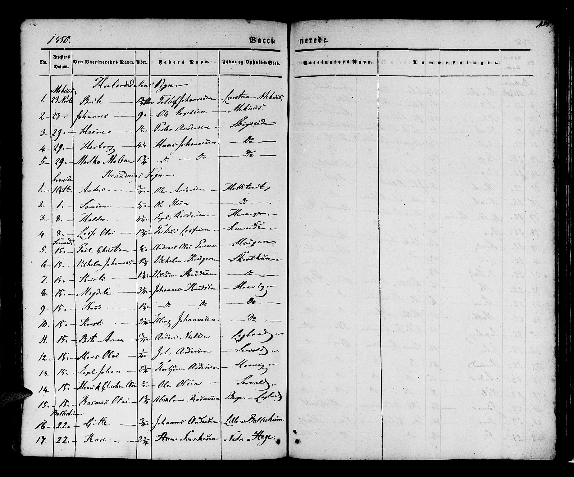 Os sokneprestembete, SAB/A-99929: Parish register (official) no. A 15, 1839-1851, p. 425