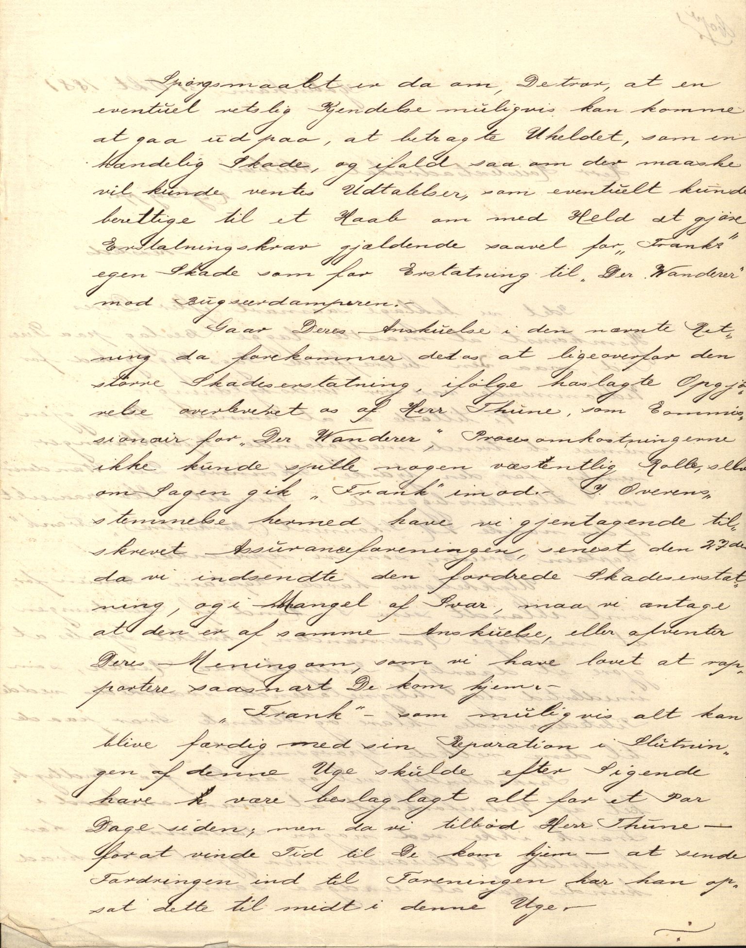 Pa 63 - Østlandske skibsassuranceforening, VEMU/A-1079/G/Ga/L0014/0004: Havaridokumenter / Bertrand, Frigga, Frank, Nordafjeld, 1881, p. 94