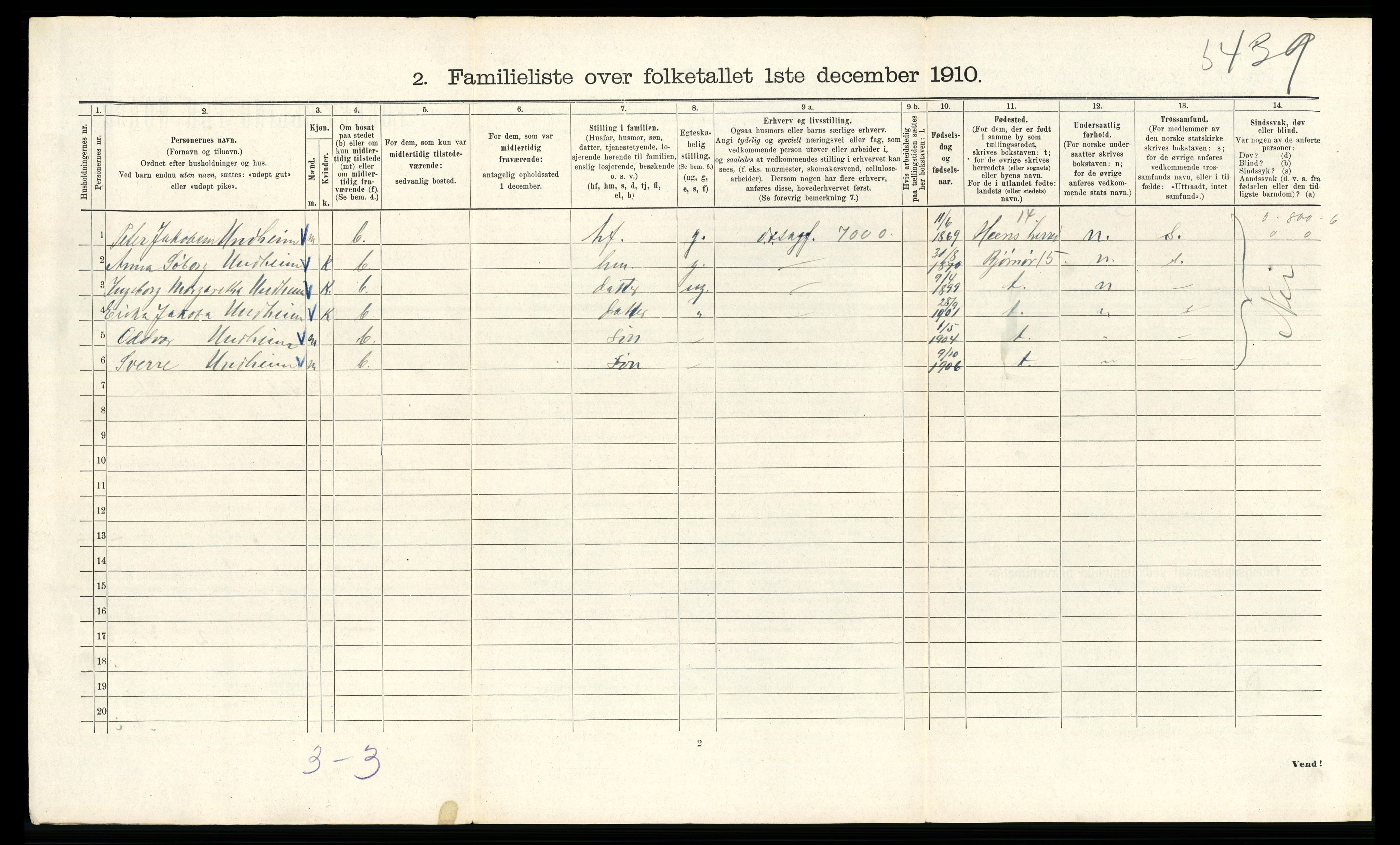 RA, 1910 census for Kristiania, 1910, p. 123622