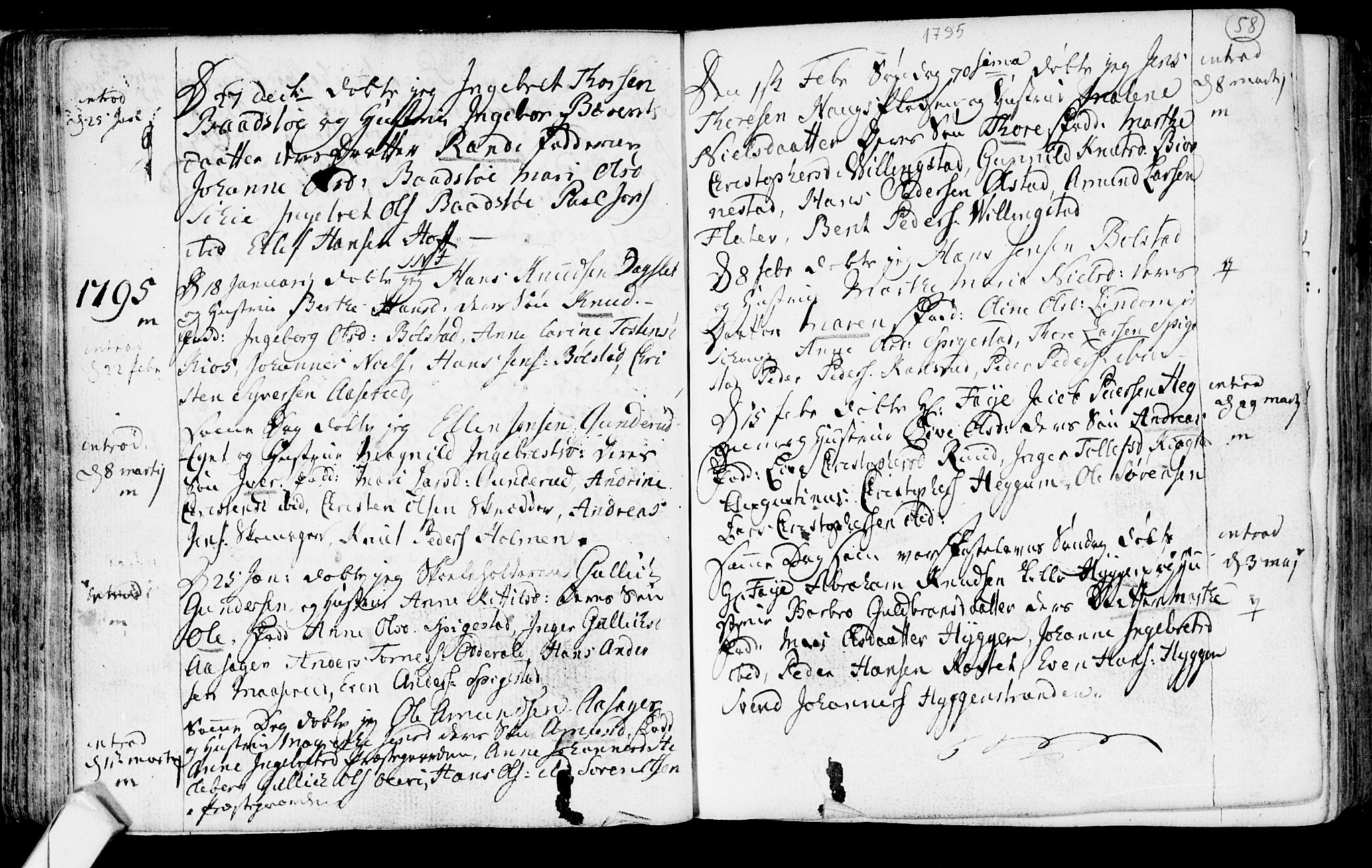 Røyken kirkebøker, SAKO/A-241/F/Fa/L0003: Parish register (official) no. 3, 1782-1813, p. 58