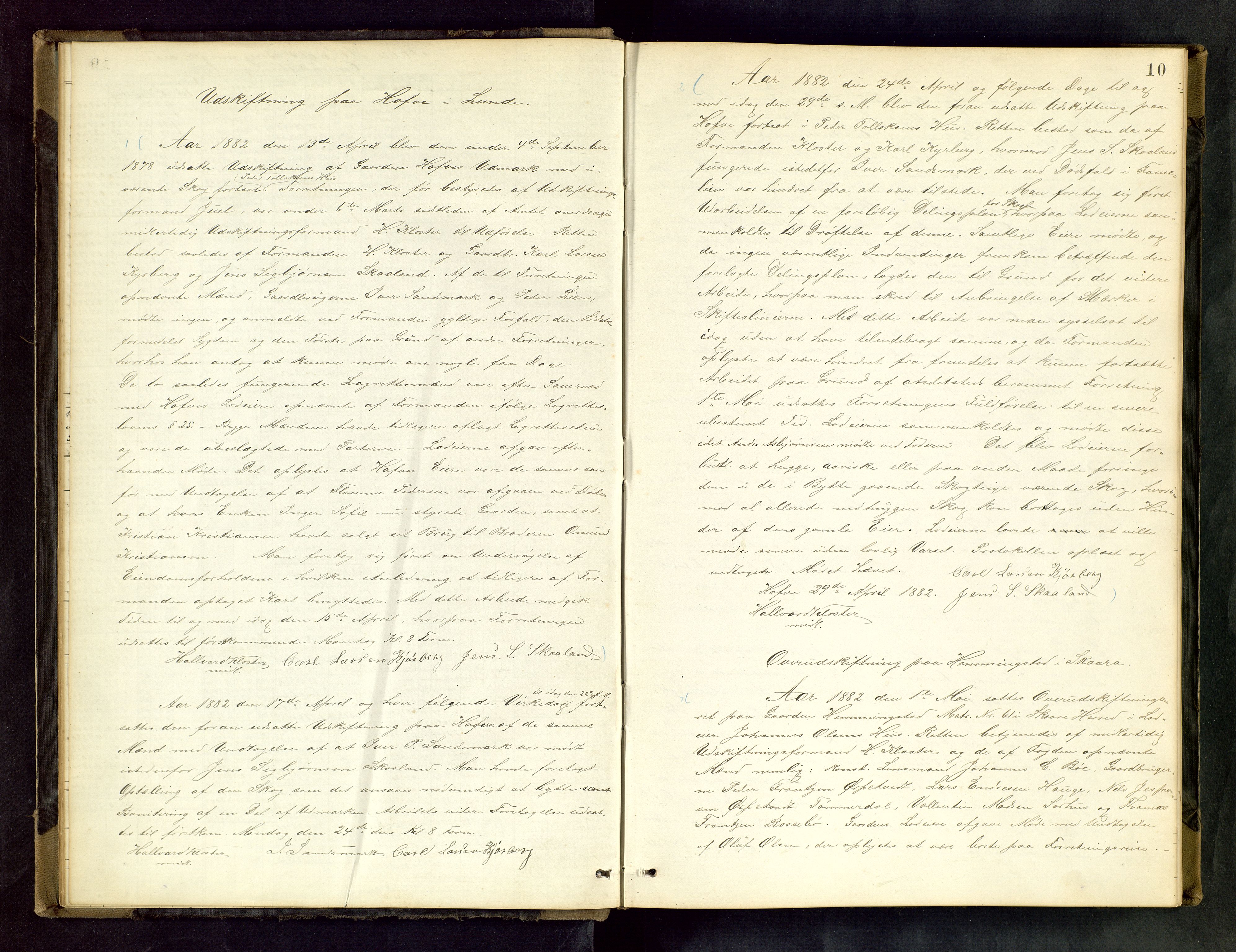 Rogaland jordskifterett, AV/SAST-A-102426/Oa/L0048: Forhandlingsprotokoll, 1881-1886, p. 10