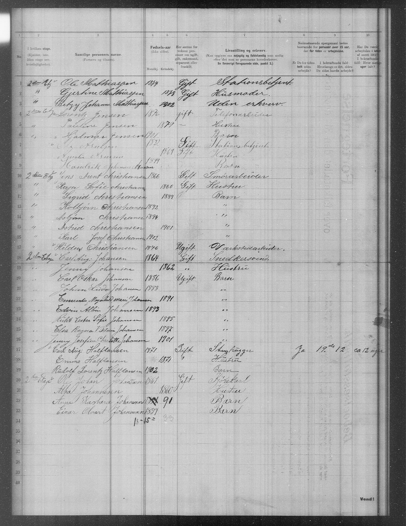 OBA, Municipal Census 1902 for Kristiania, 1902, p. 11411