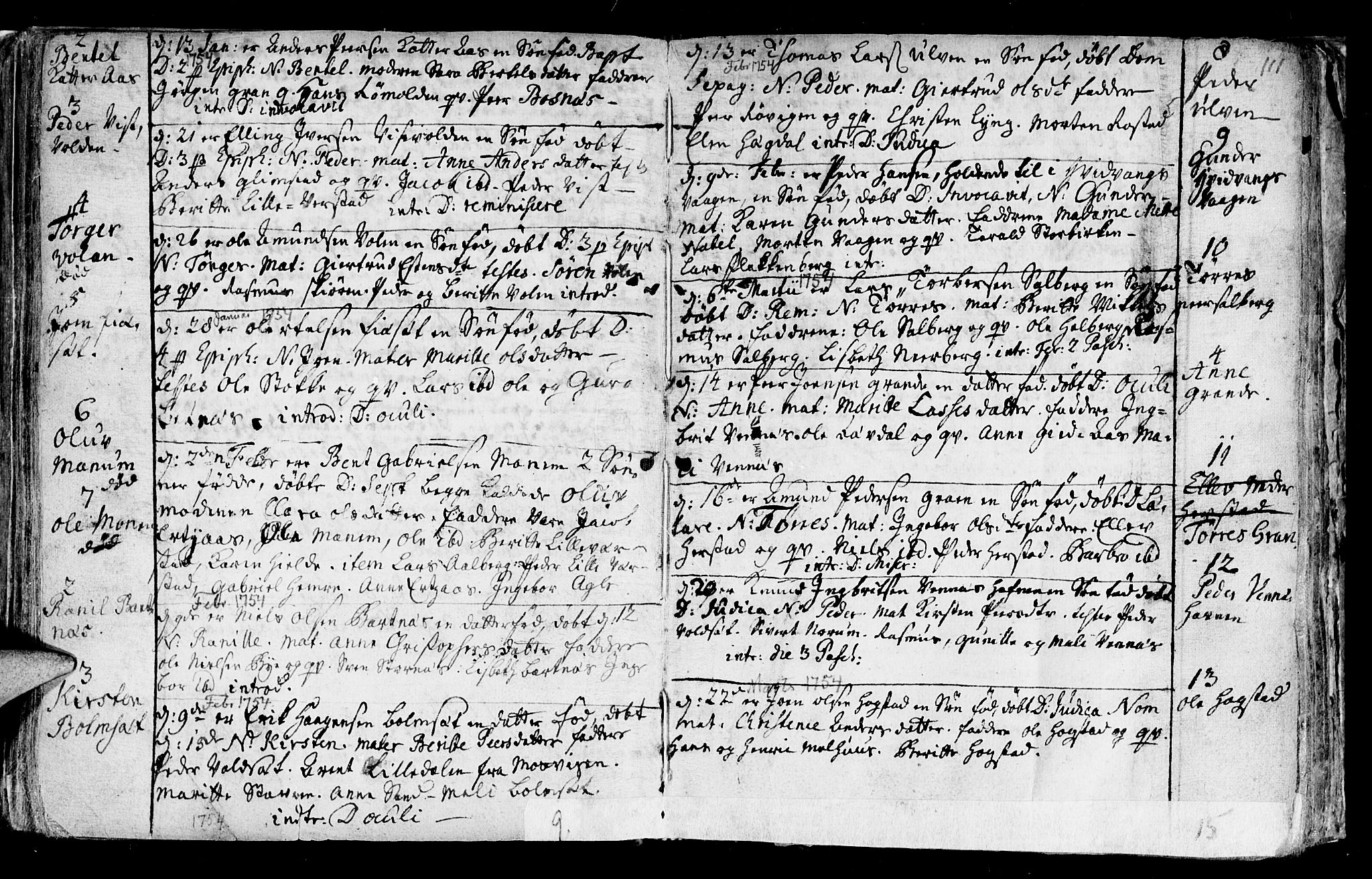 Ministerialprotokoller, klokkerbøker og fødselsregistre - Nord-Trøndelag, SAT/A-1458/730/L0272: Parish register (official) no. 730A01, 1733-1764, p. 111