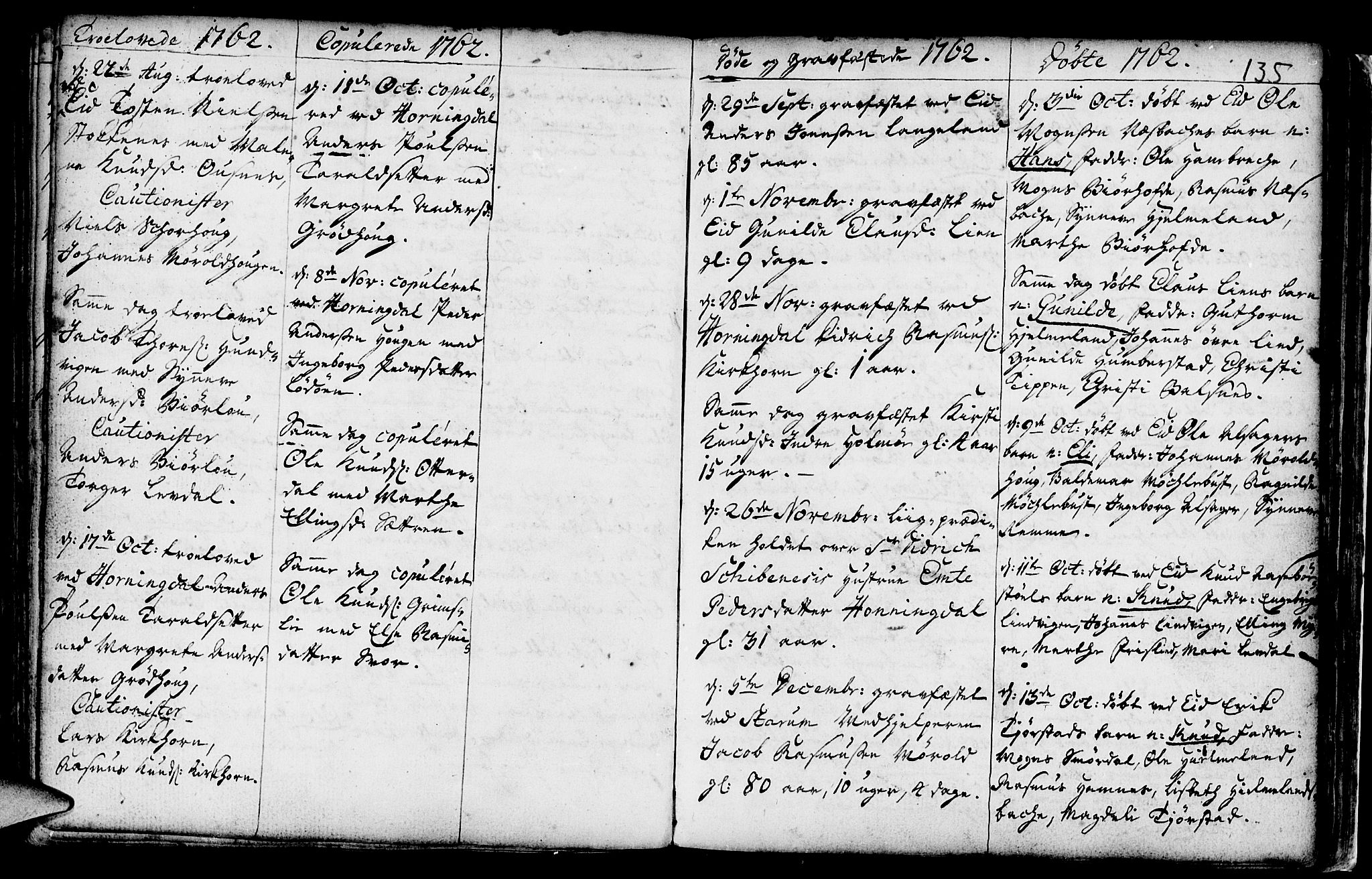 Eid sokneprestembete, AV/SAB-A-82301/H/Haa/Haaa/L0002: Parish register (official) no. A 2, 1741-1769, p. 135