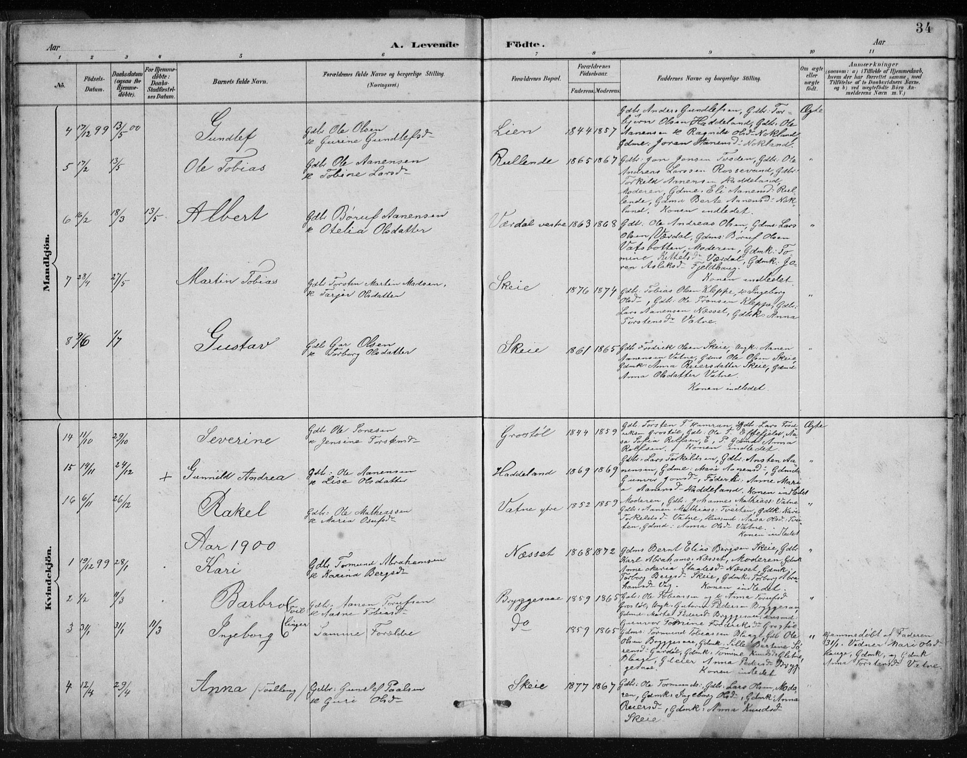 Hægebostad sokneprestkontor, AV/SAK-1111-0024/F/Fb/Fbb/L0003: Parish register (copy) no. B 3, 1887-1937, p. 35