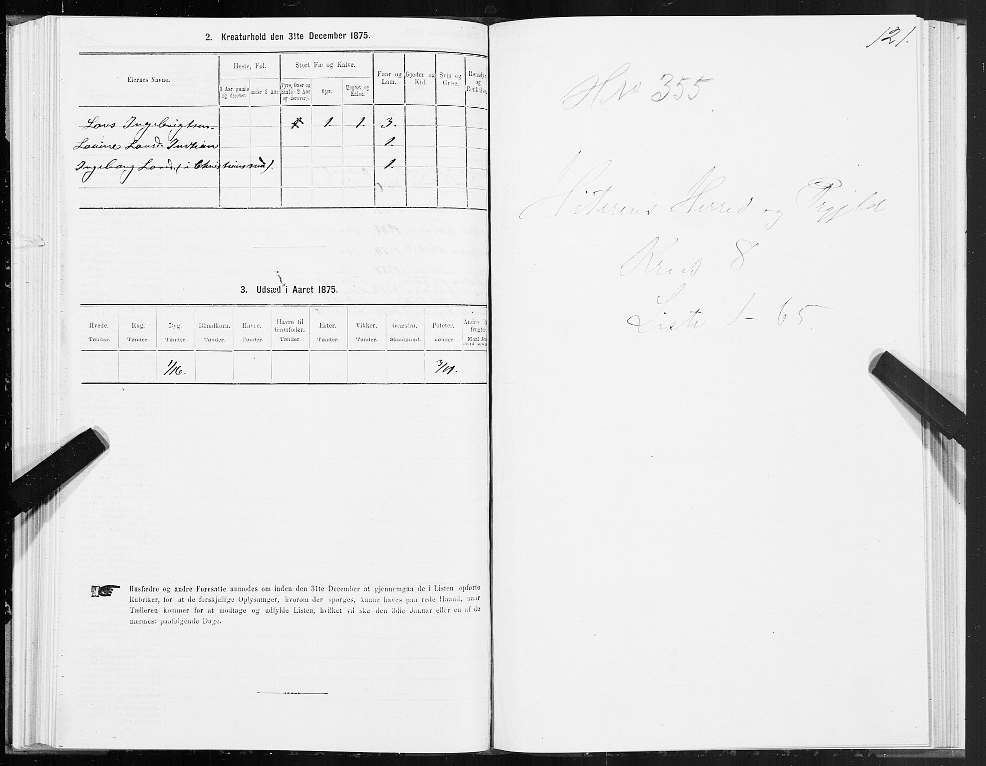 SAT, 1875 census for 1617P Hitra, 1875, p. 4121