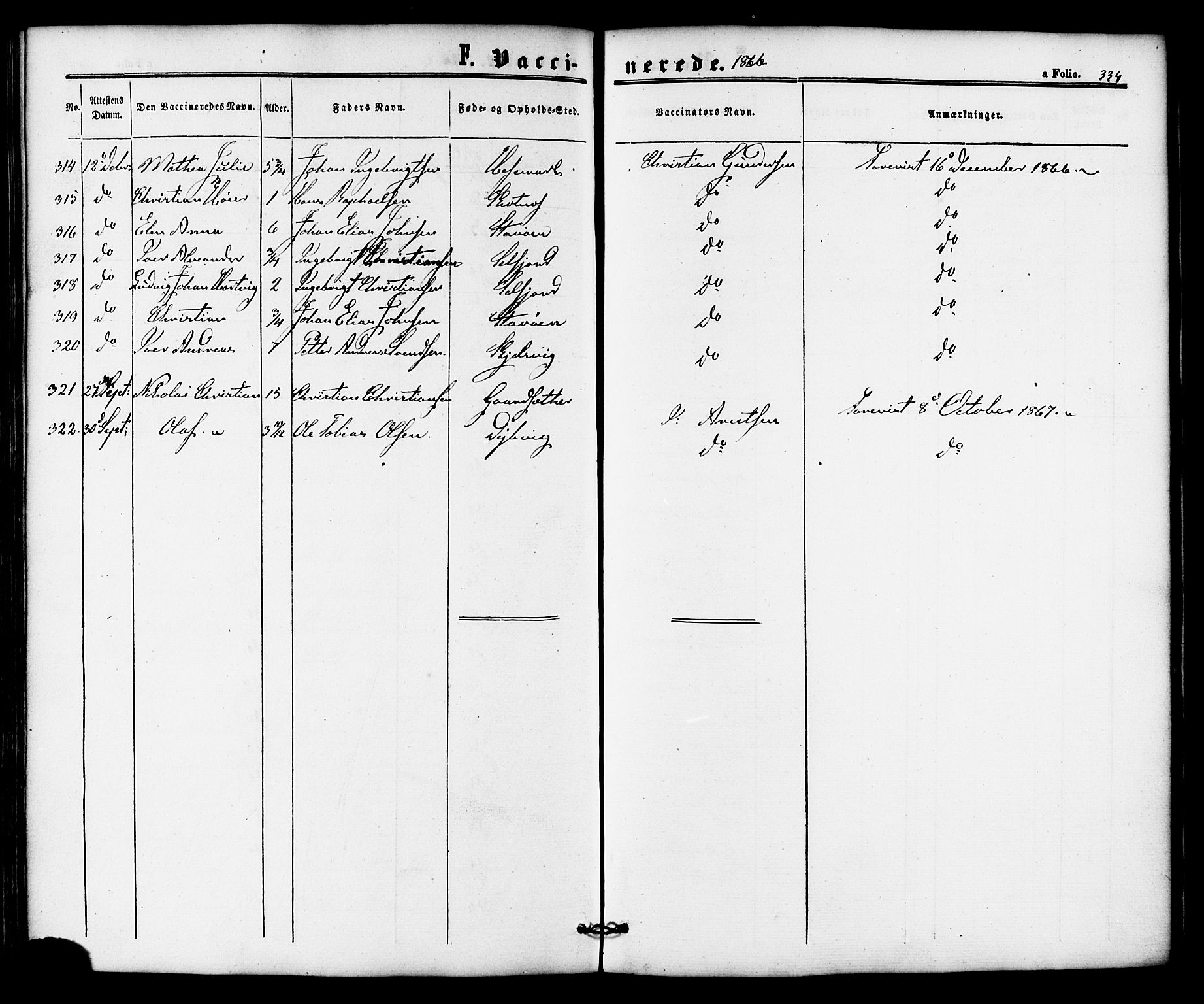 Ministerialprotokoller, klokkerbøker og fødselsregistre - Nordland, SAT/A-1459/810/L0146: Parish register (official) no. 810A08 /1, 1862-1874, p. 334