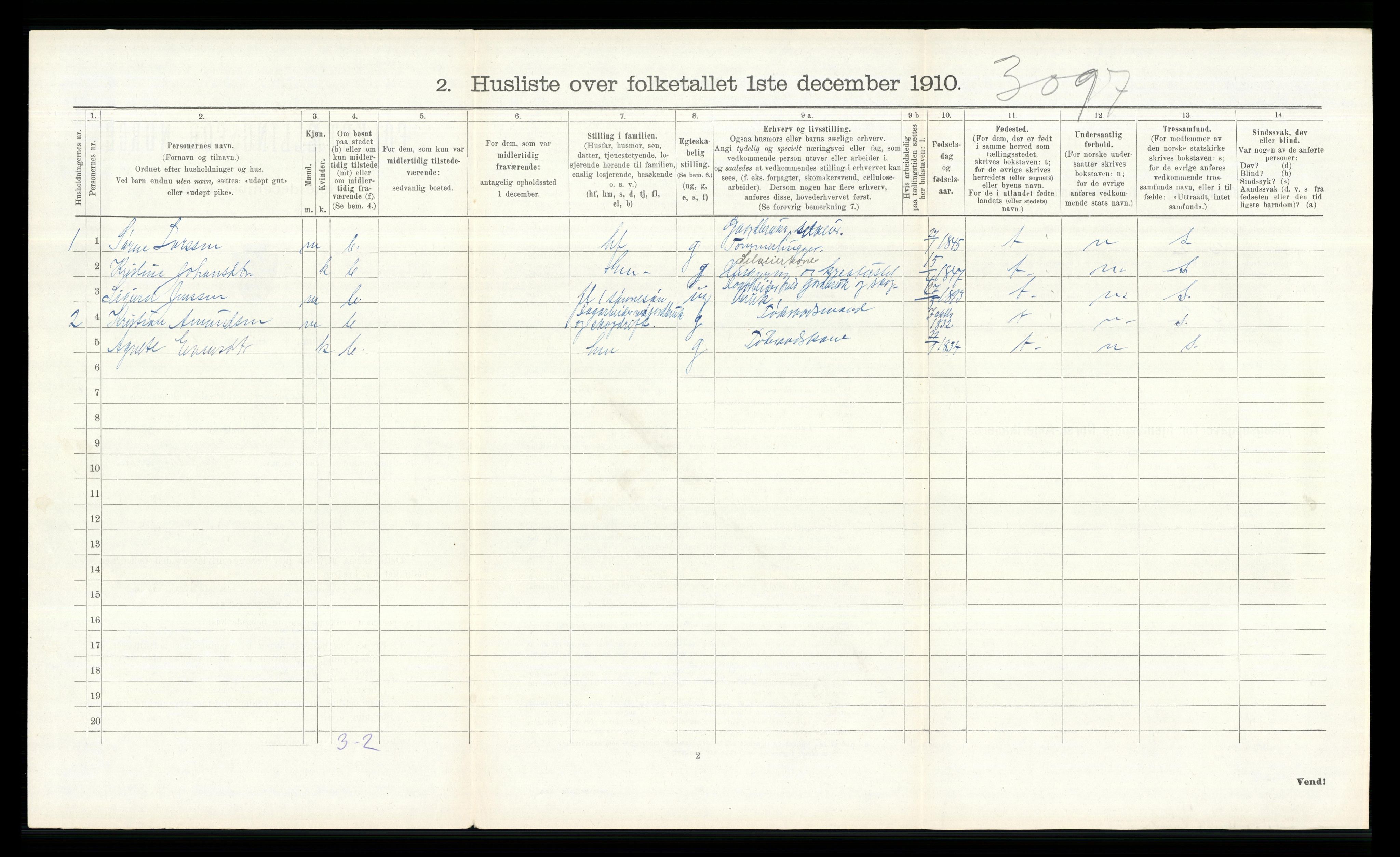 RA, 1910 census for Ringsaker, 1910, p. 914