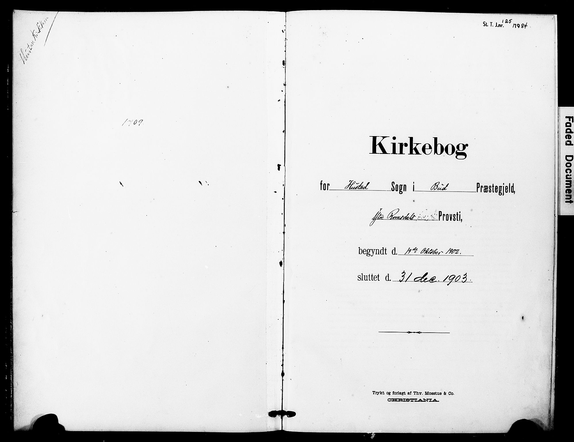 Ministerialprotokoller, klokkerbøker og fødselsregistre - Møre og Romsdal, SAT/A-1454/567/L0780: Parish register (official) no. 567A03, 1902-1903
