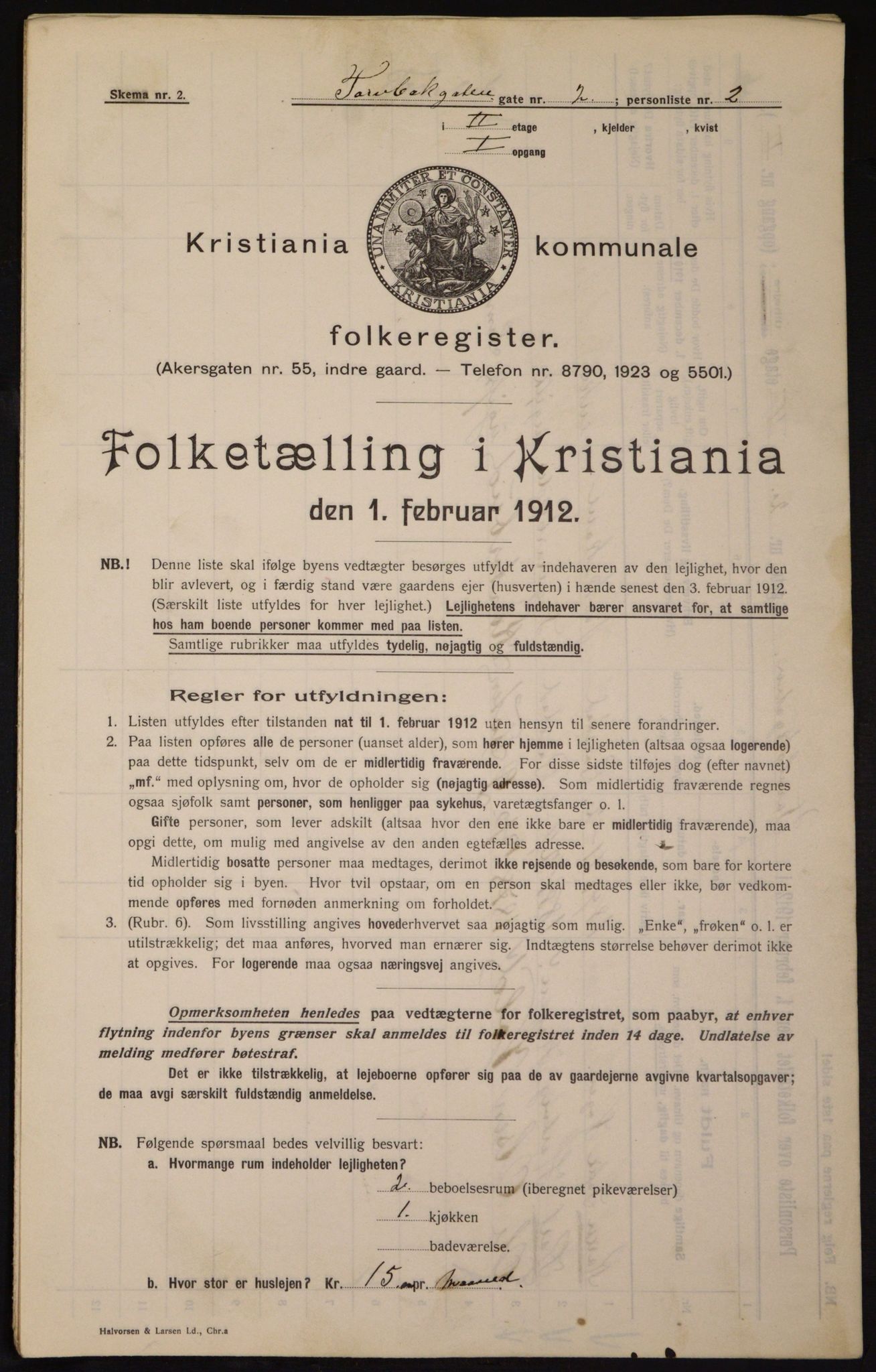 OBA, Municipal Census 1912 for Kristiania, 1912, p. 114995