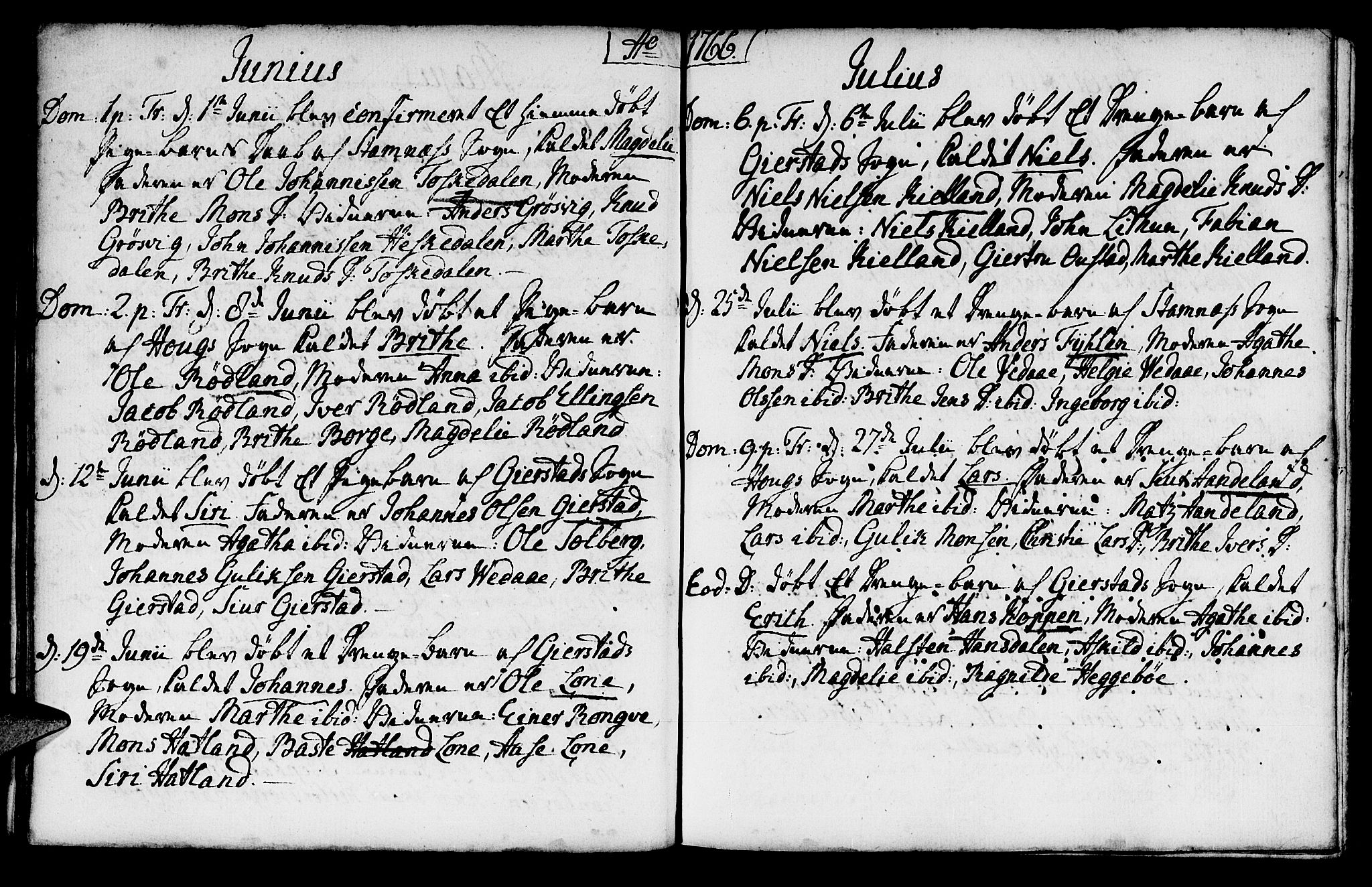 Haus sokneprestembete, AV/SAB-A-75601/H/Haa: Parish register (official) no. A 8, 1754-1769, p. 100