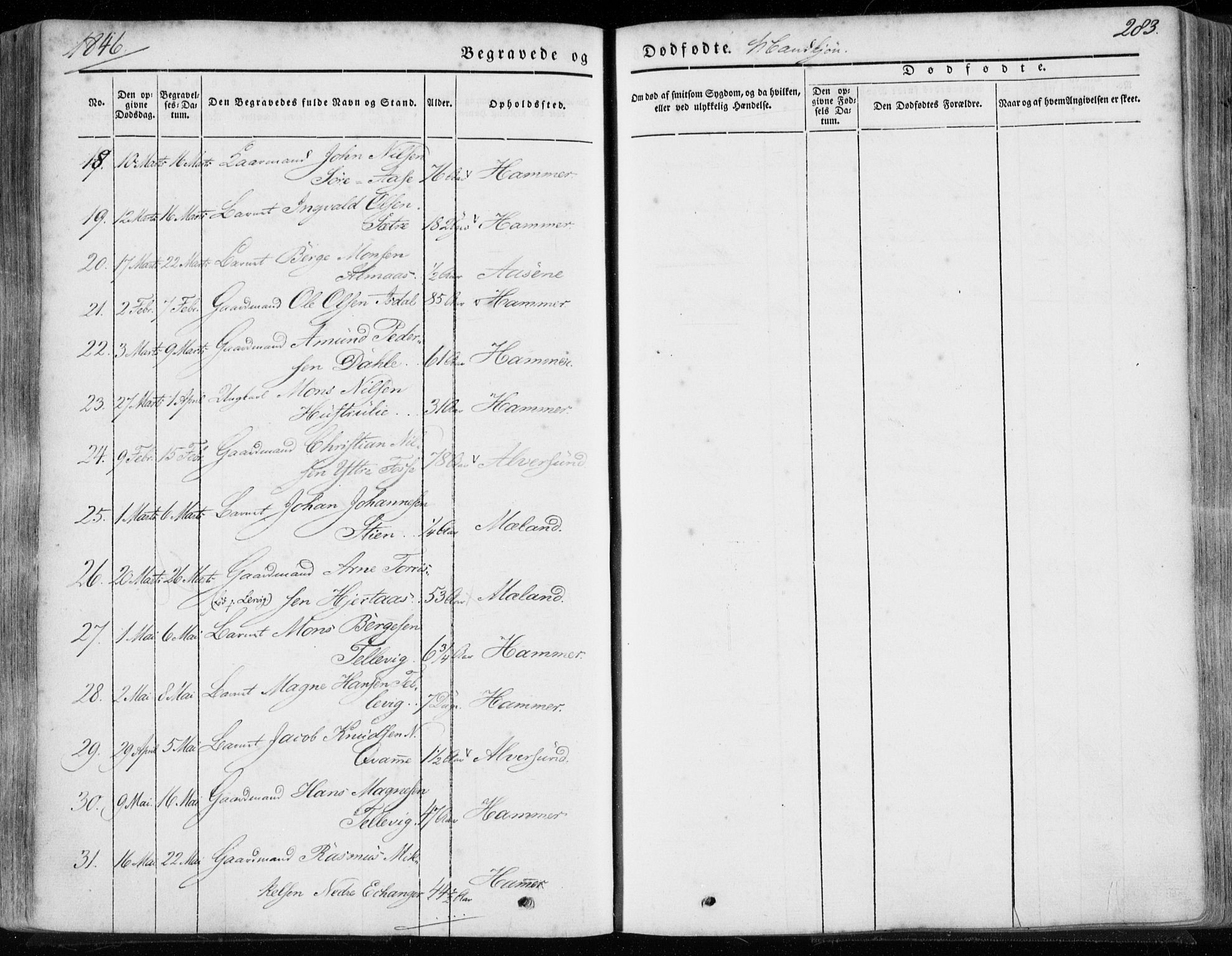 Hamre sokneprestembete, AV/SAB-A-75501/H/Ha/Haa/Haaa/L0013: Parish register (official) no. A 13, 1846-1857, p. 283