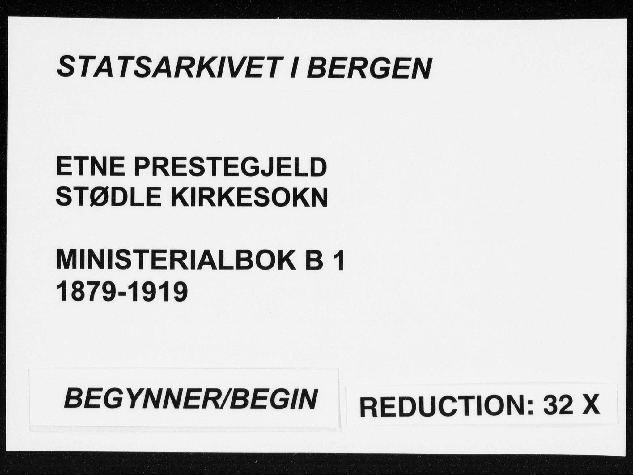 Etne sokneprestembete, SAB/A-75001/H/Haa: Parish register (official) no. B  1, 1879-1919