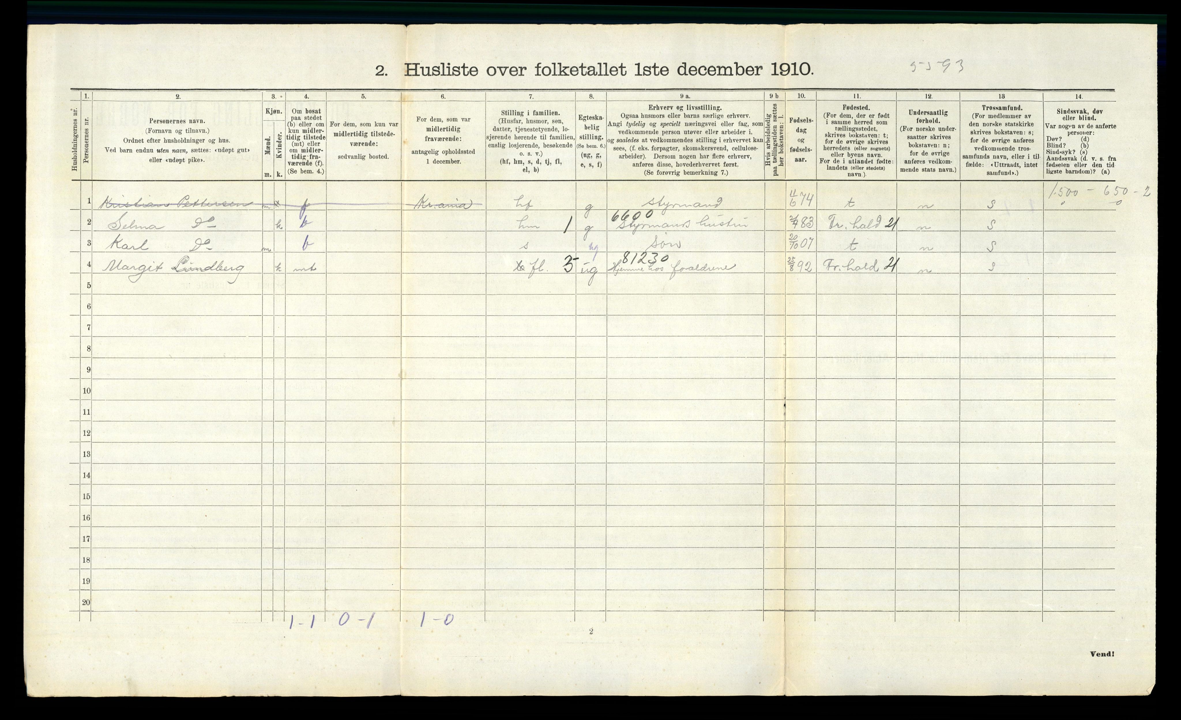 RA, 1910 census for Hvaler, 1910, p. 123