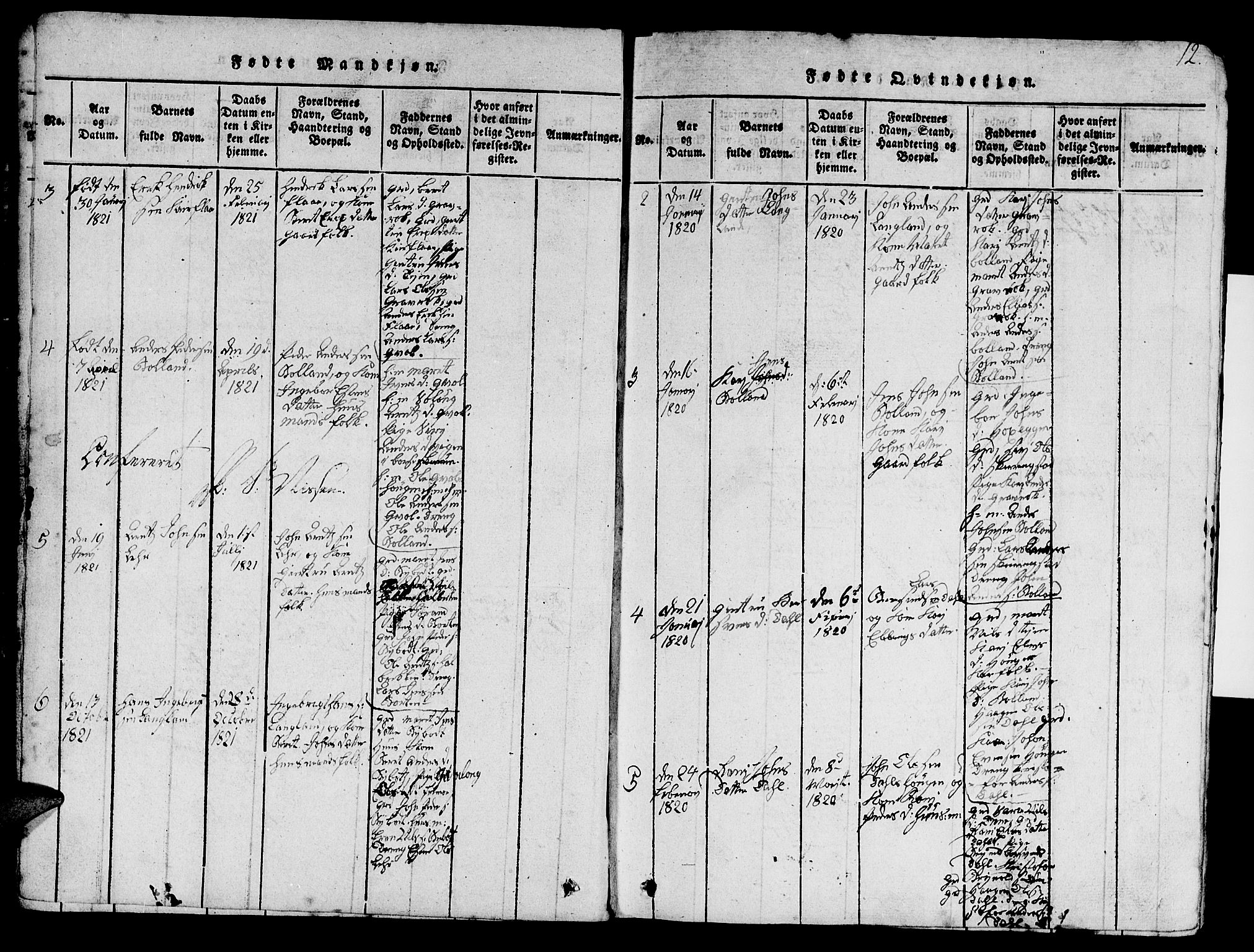 Ministerialprotokoller, klokkerbøker og fødselsregistre - Sør-Trøndelag, SAT/A-1456/693/L1121: Parish register (copy) no. 693C02, 1816-1869, p. 12
