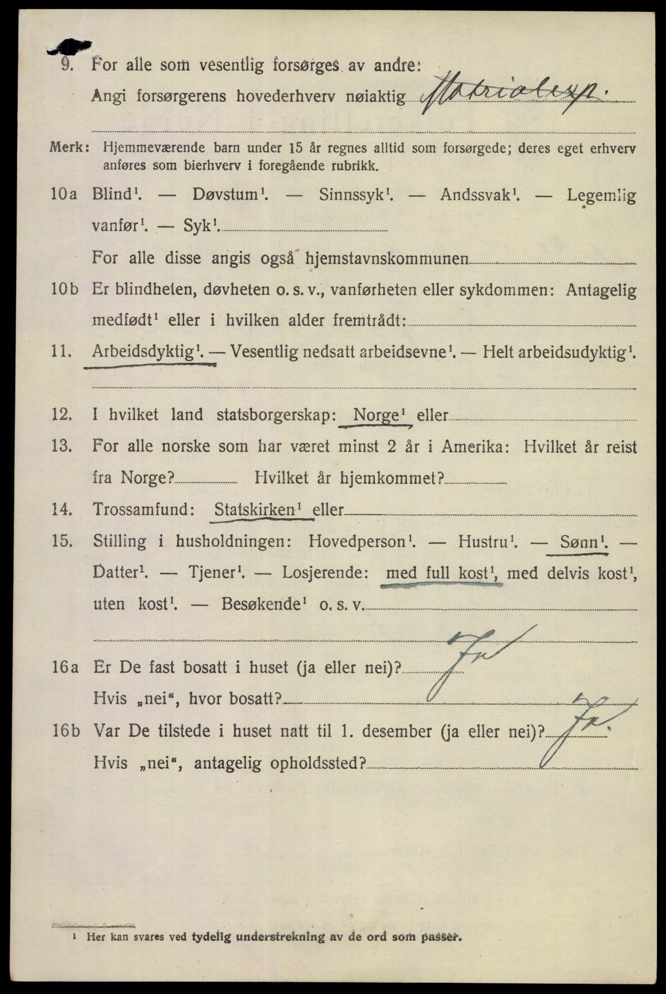 SAKO, 1920 census for Tinn, 1920, p. 15067