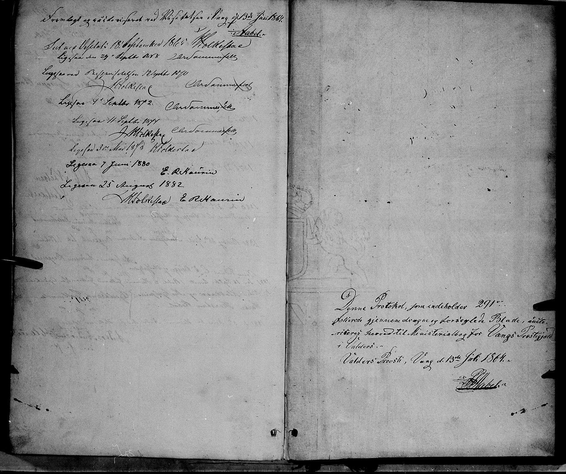Vang prestekontor, Valdres, AV/SAH-PREST-140/H/Ha/L0007: Parish register (official) no. 7, 1865-1881