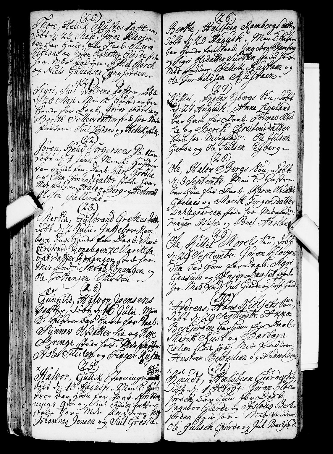 Flesberg kirkebøker, AV/SAKO-A-18/F/Fa/L0002: Parish register (official) no. I 2, 1726-1747