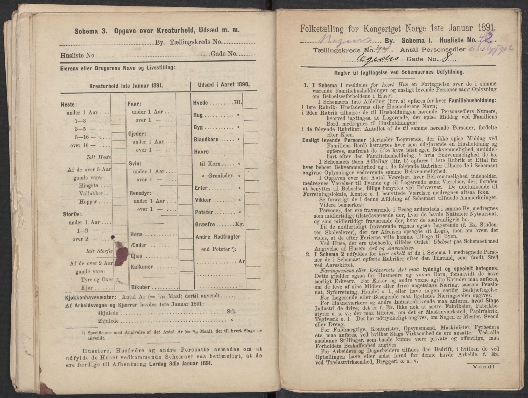 RA, 1891 Census for 1301 Bergen, 1891, p. 7415