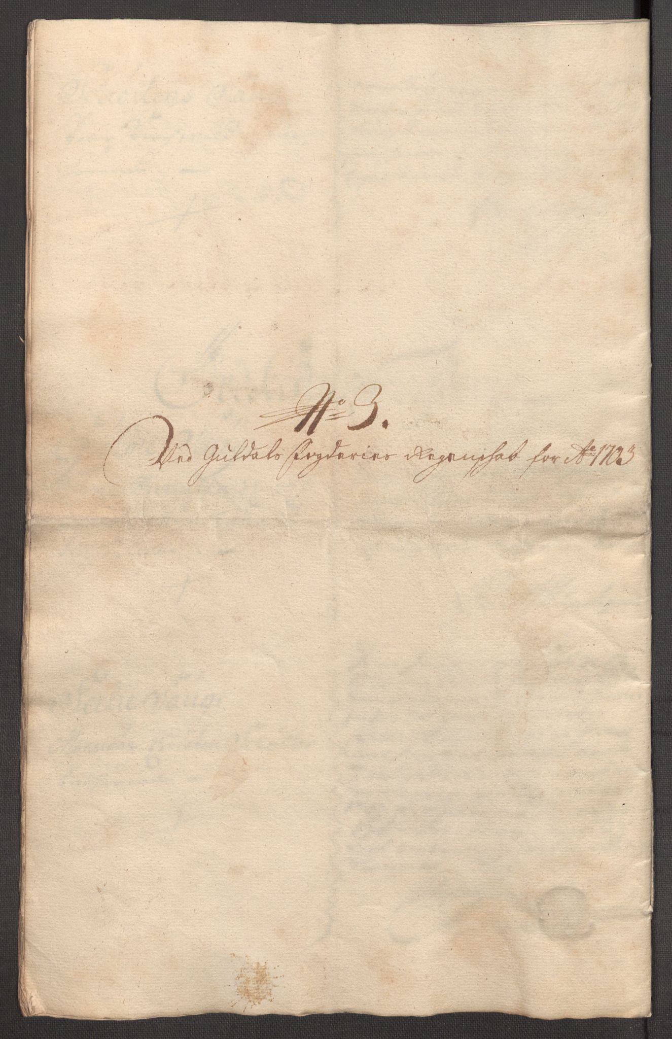 Rentekammeret inntil 1814, Reviderte regnskaper, Fogderegnskap, AV/RA-EA-4092/R60/L3953: Fogderegnskap Orkdal og Gauldal, 1703, p. 307