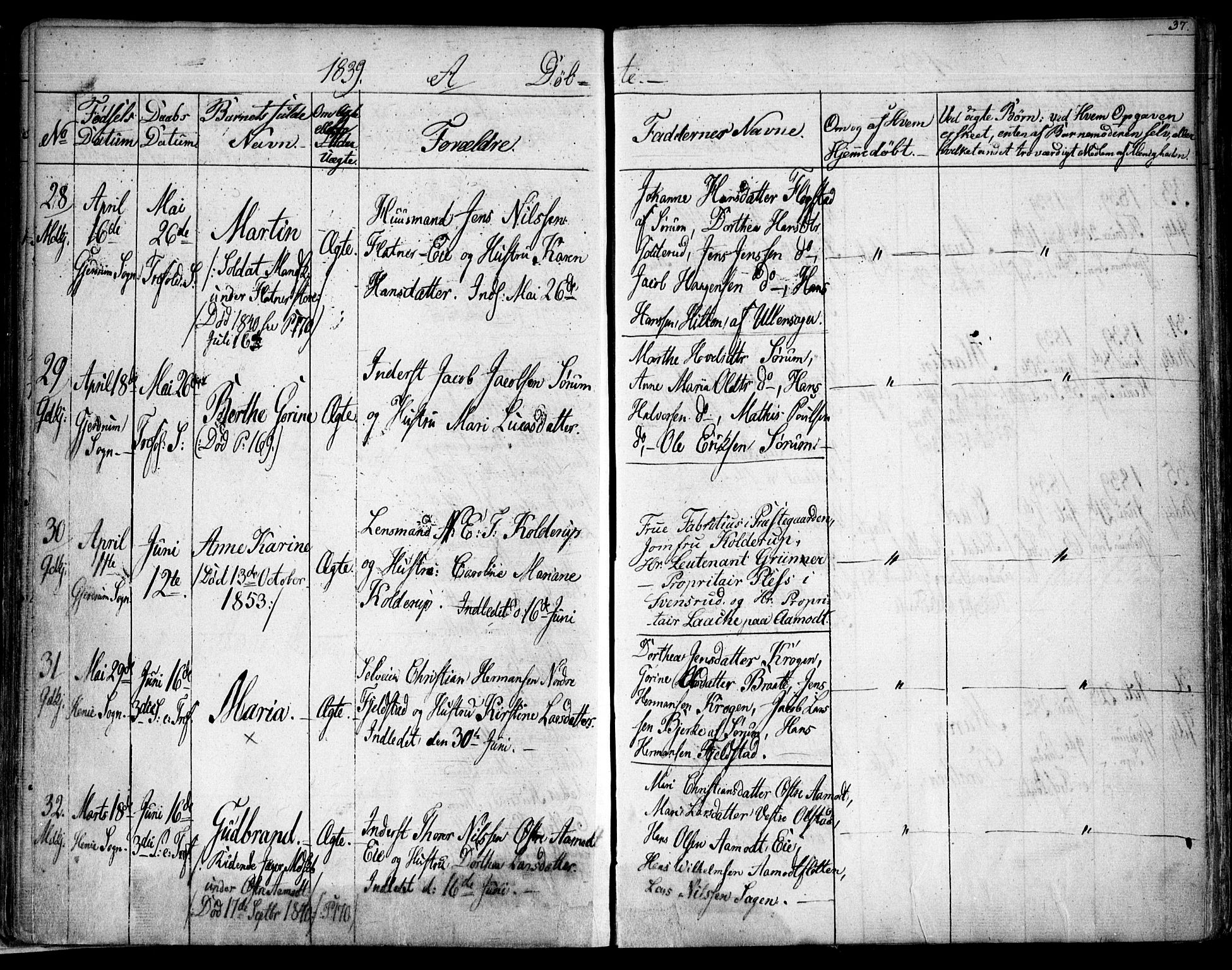 Gjerdrum prestekontor Kirkebøker, AV/SAO-A-10412b/F/Fa/L0005: Parish register (official) no. I 5, 1835-1845, p. 37